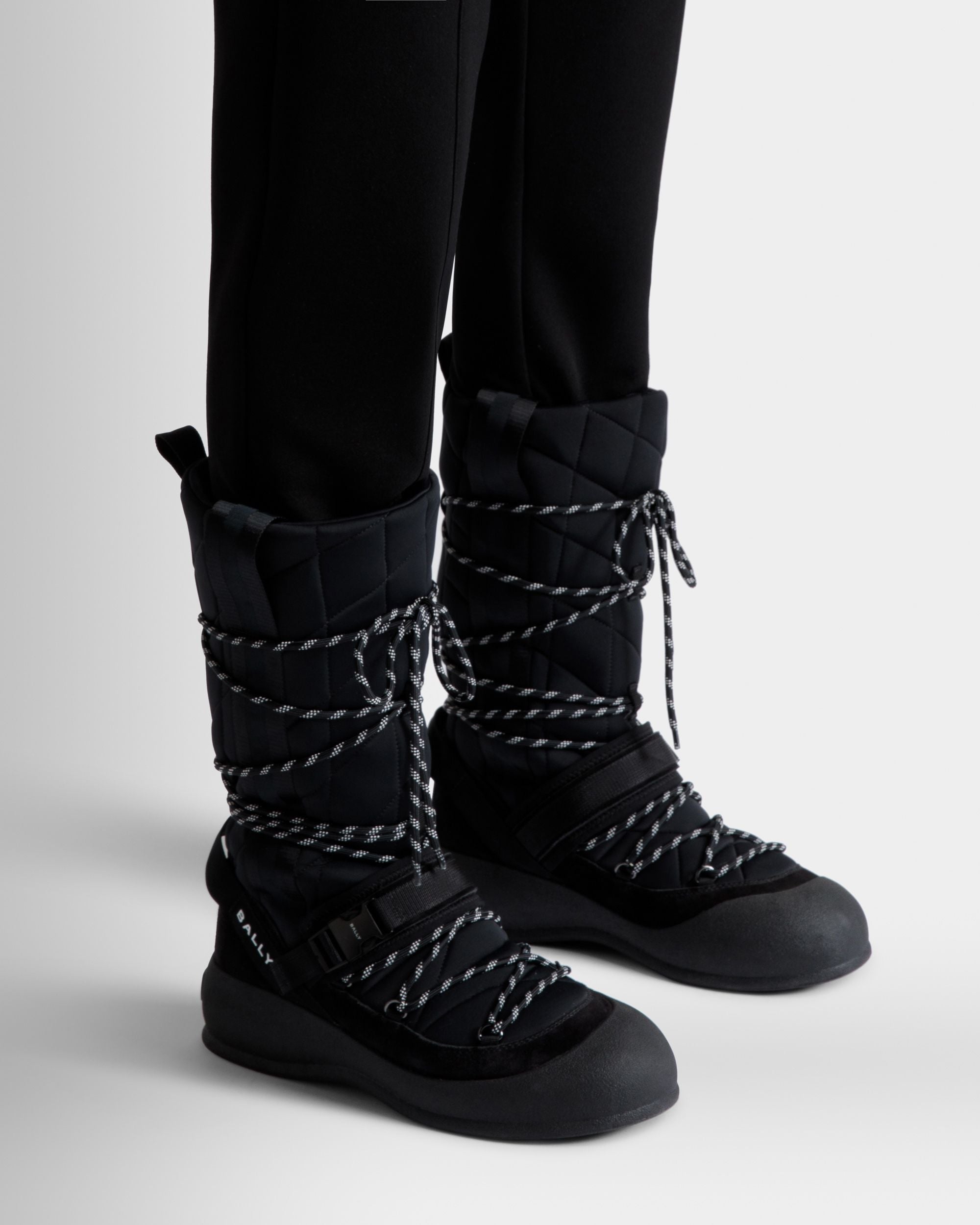 Bally Global - Frei Lace-Up Boot In Black Nylon - Black