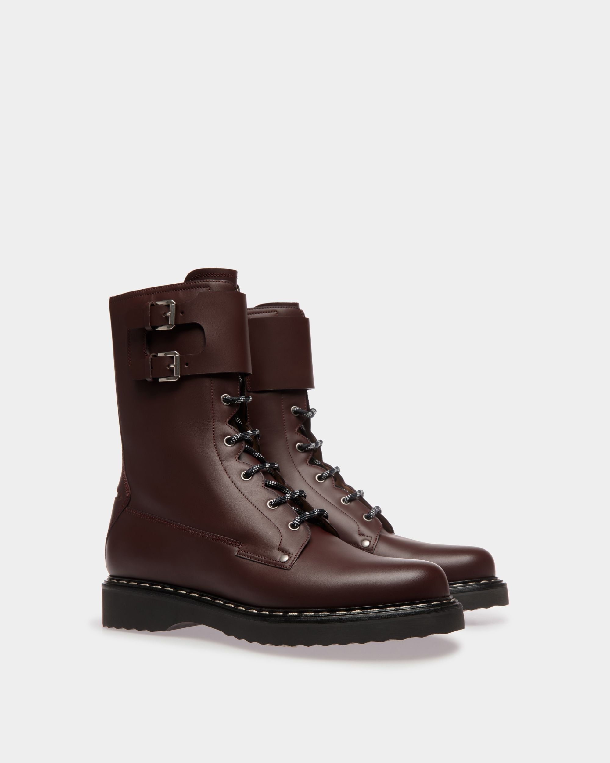 Bally Global - Neasden Lace-Up Boot In Burgundy Leather - Brown