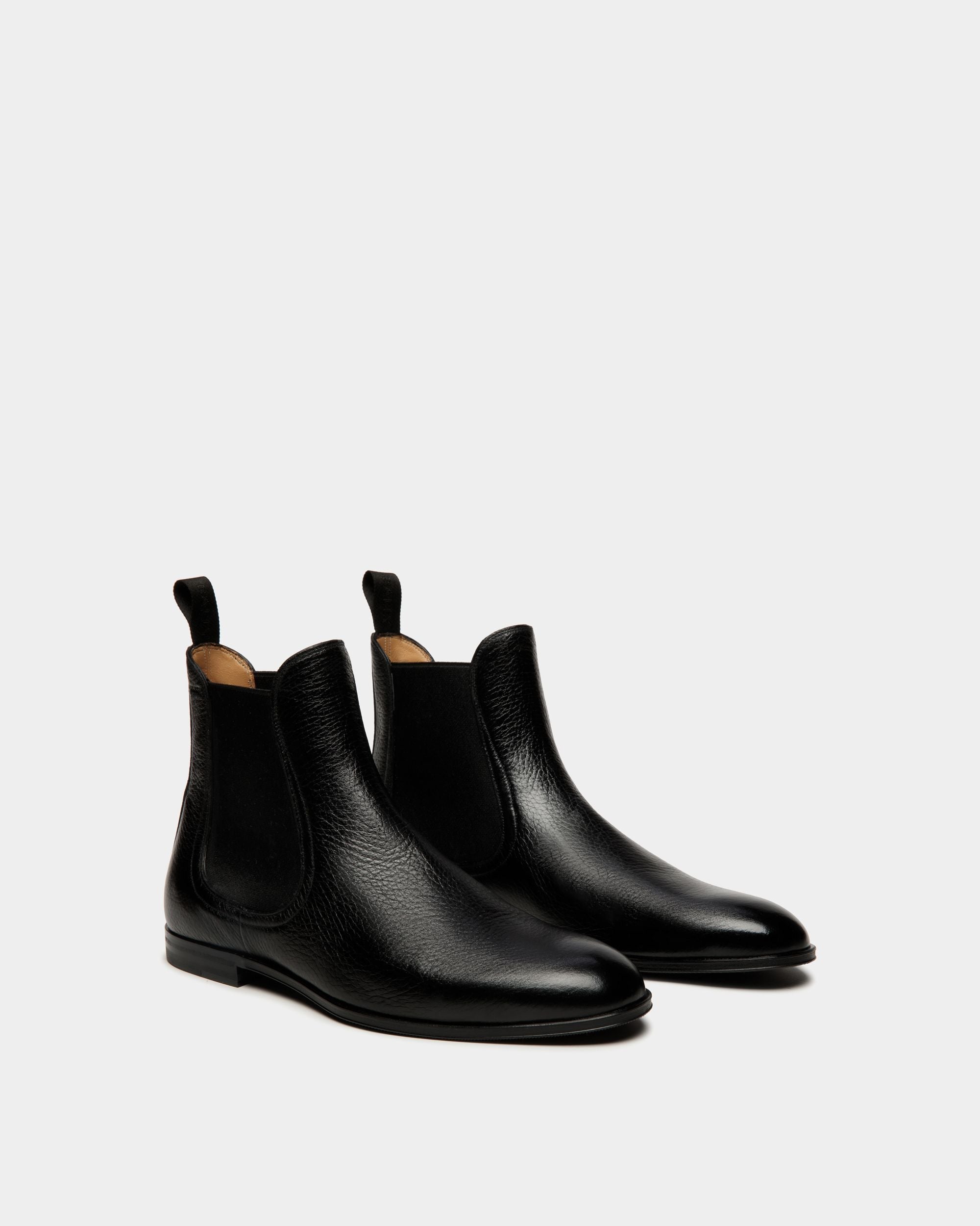 Bally Global - Westminster Bootie In Black Deer Leather - Black