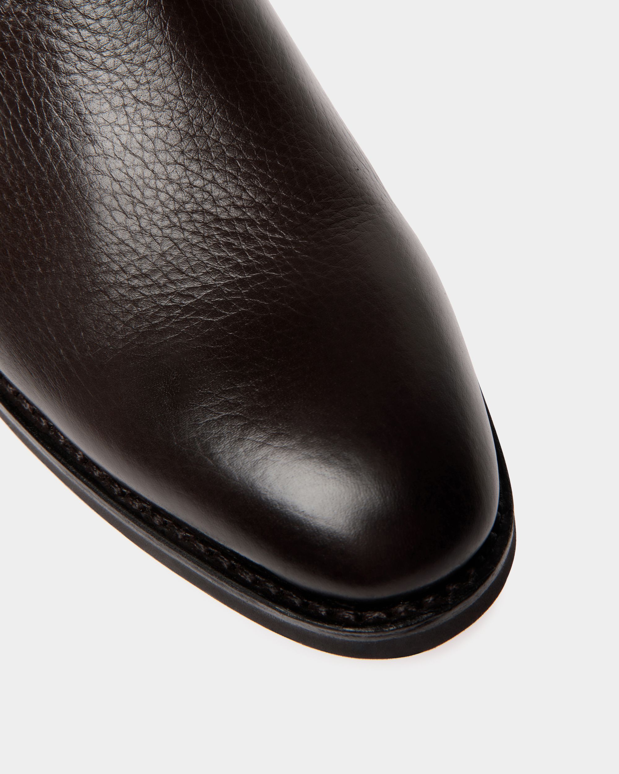 Bally Global - Bottine Scribe Un En Cuir De Cerf Ebano - Marron