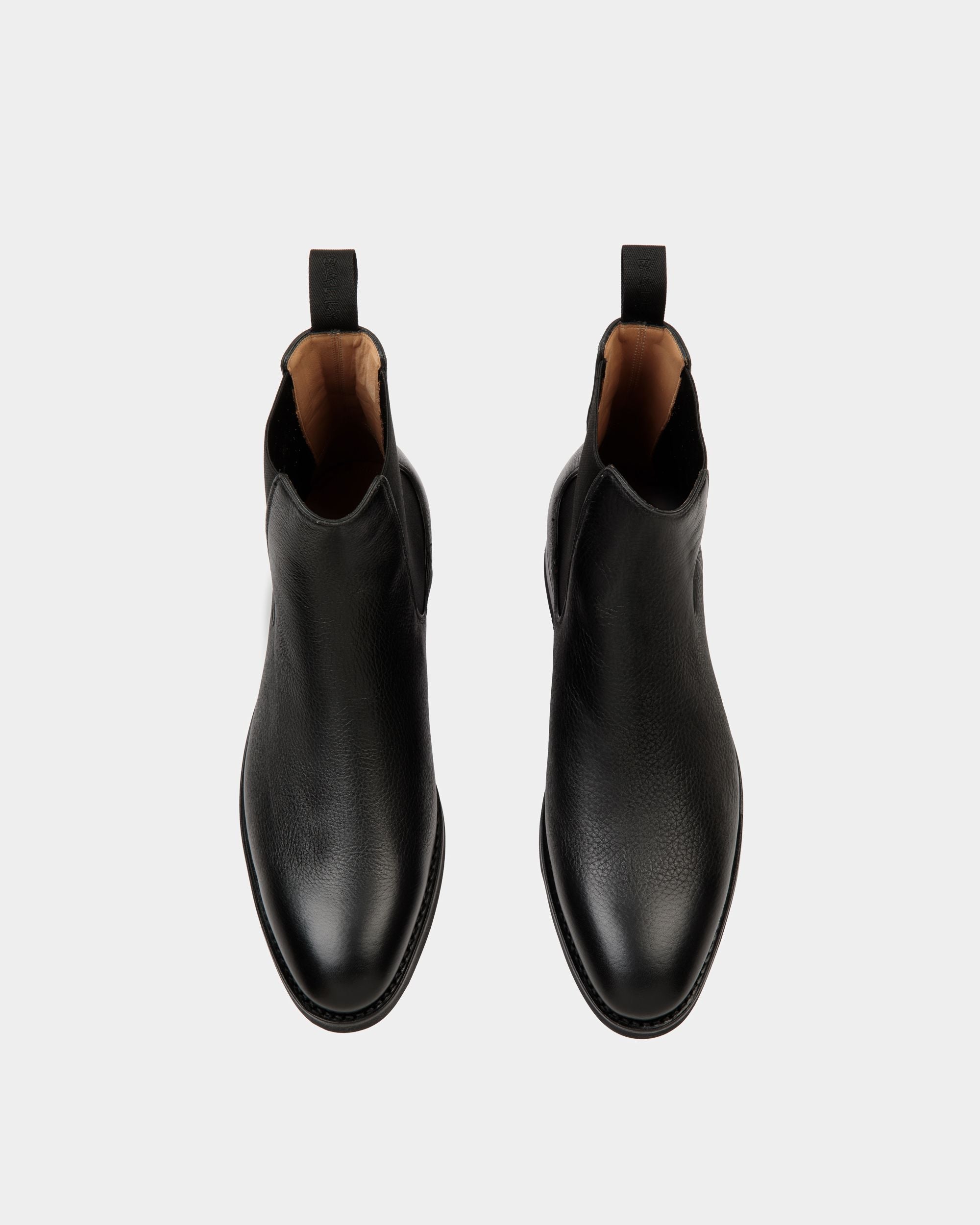 Bally Global - Bottine Scribe Un En Cuir De Cerf Noir - Noir