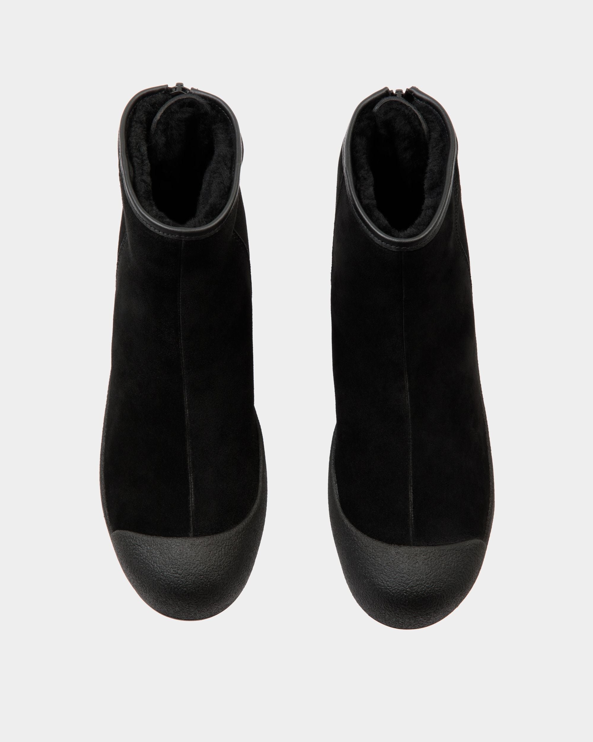 Bally Global - Bally Curling Bootie in Black Suede - Noir