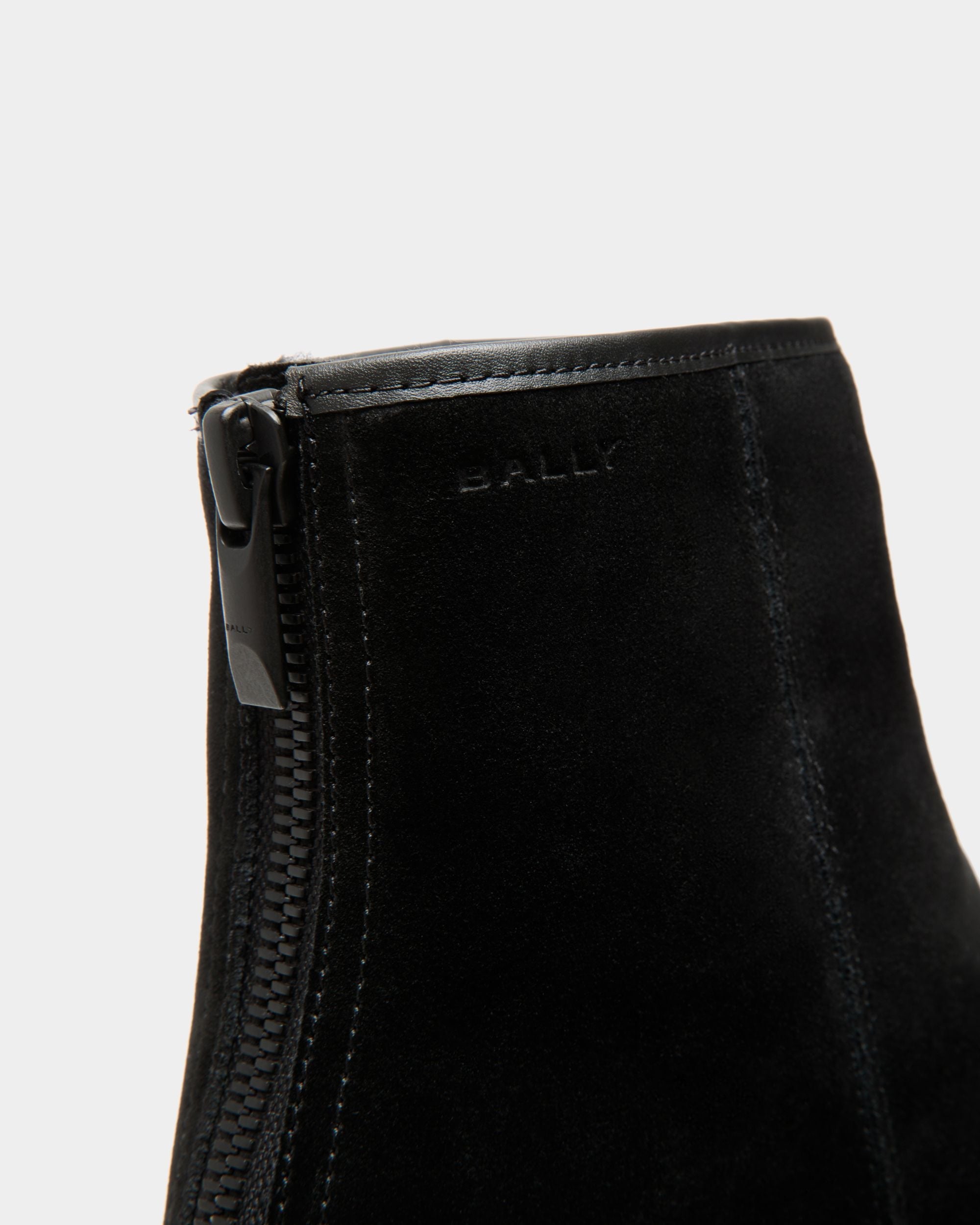 Bally Global - Bally Curling Bootie in Black Suede - Noir