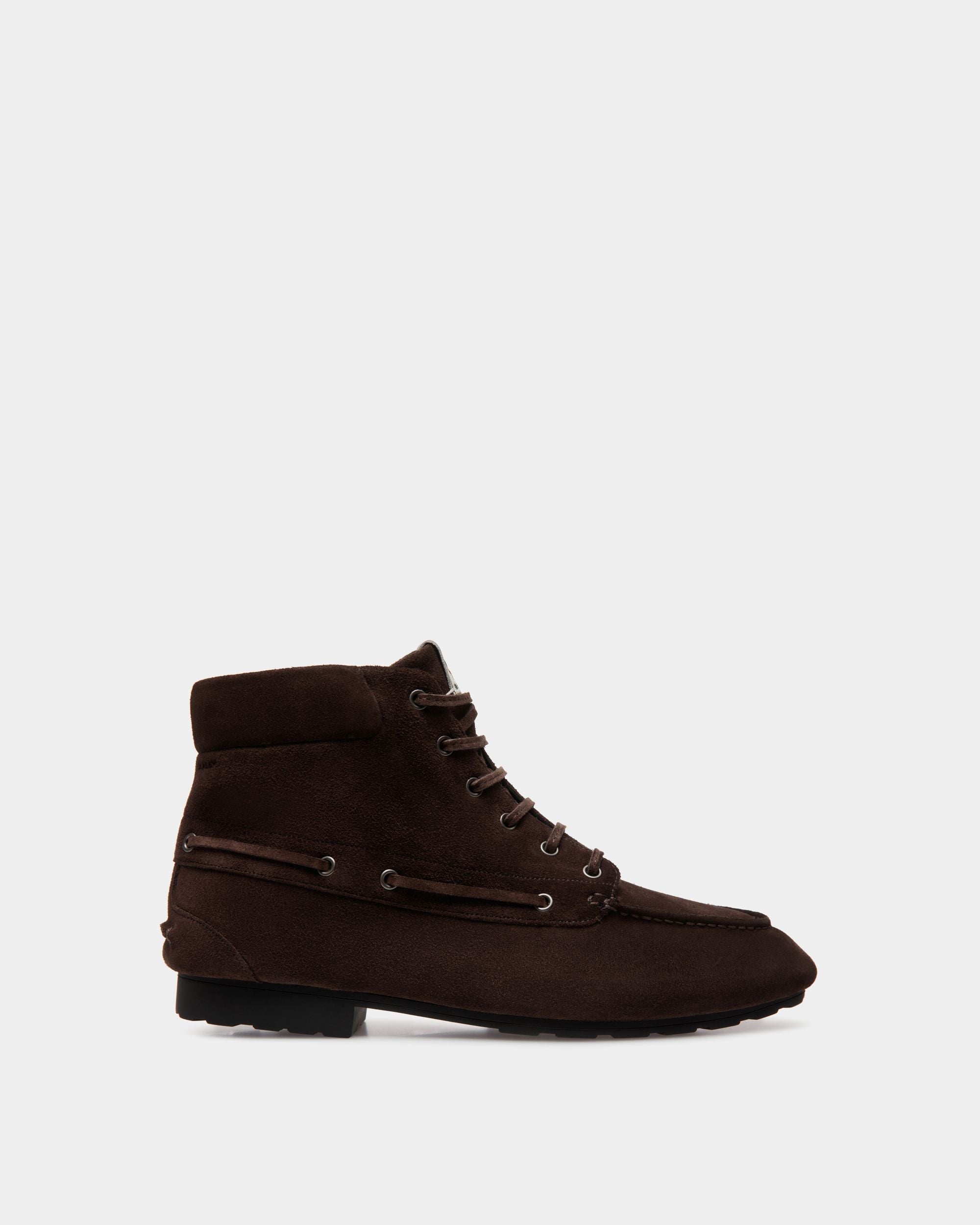 Bally Global - Bottine Plume En Daim Ebano - Marron