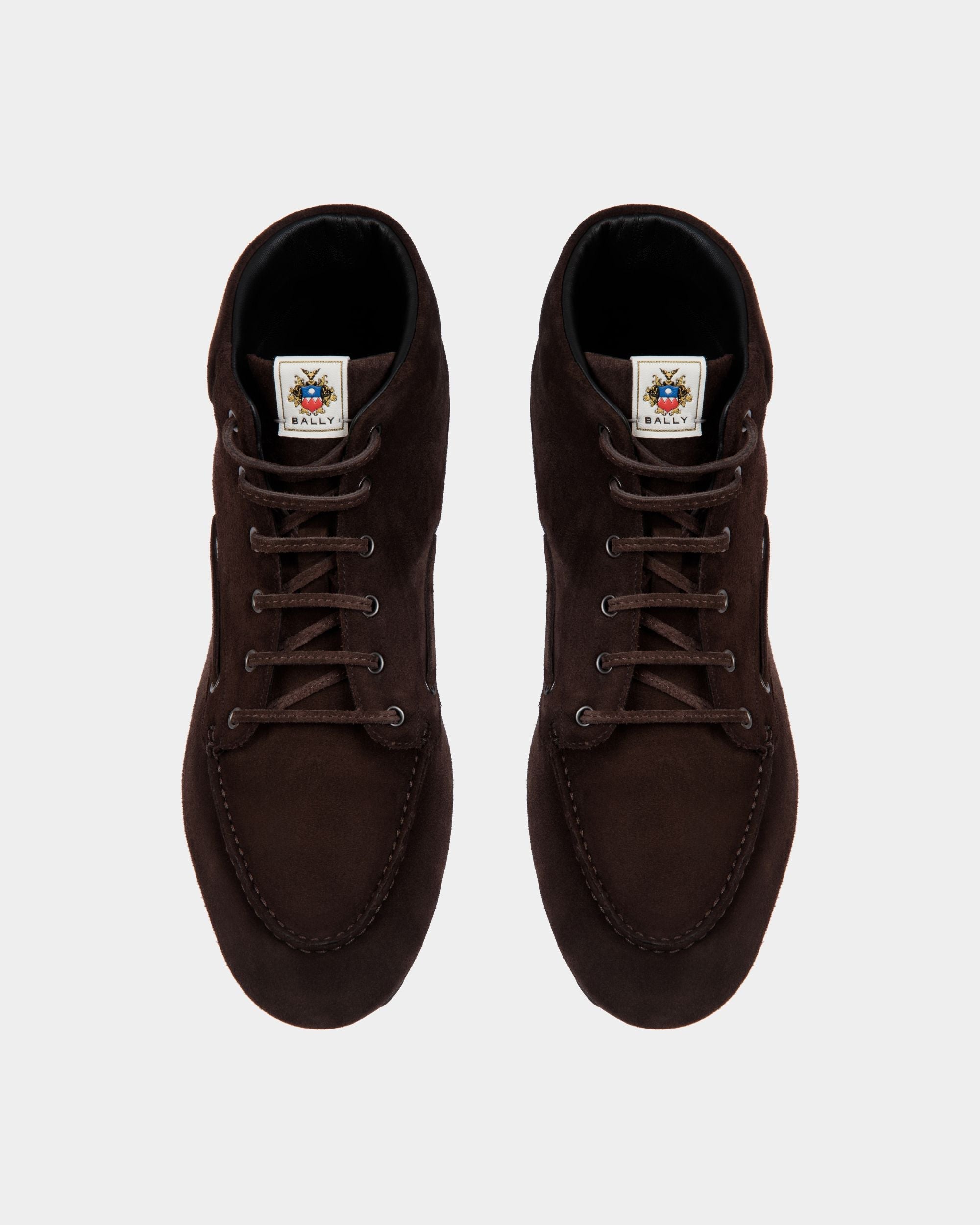 Bally Global - Bottine Plume En Daim Ebano - Marron