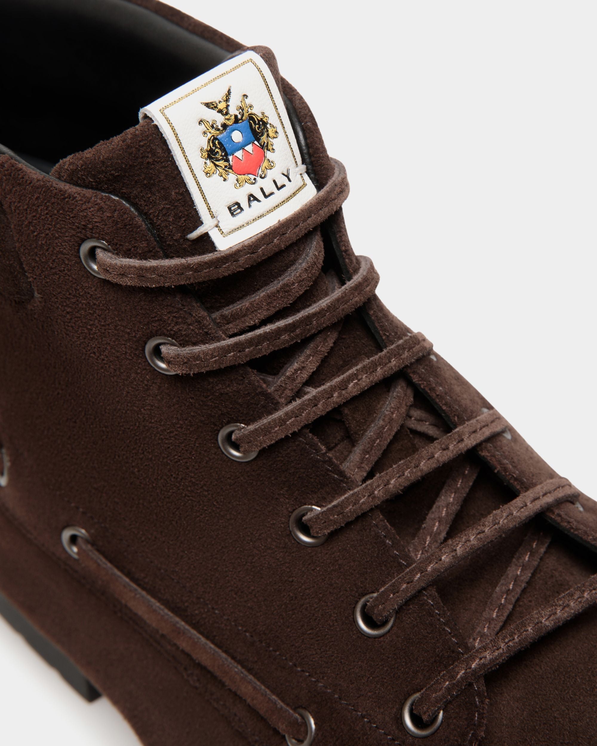 Bally Global - Bottine Plume En Daim Ebano - Marron