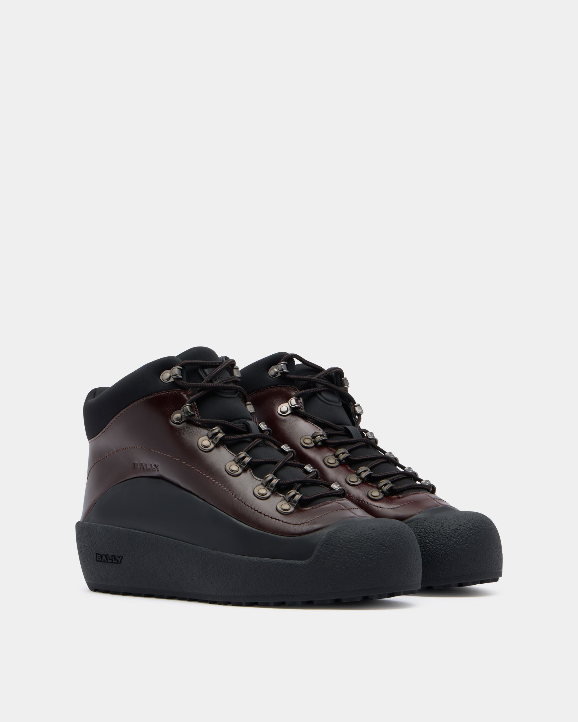 Bally Global - Bally Curling Bootie in Brown Leather - Brown