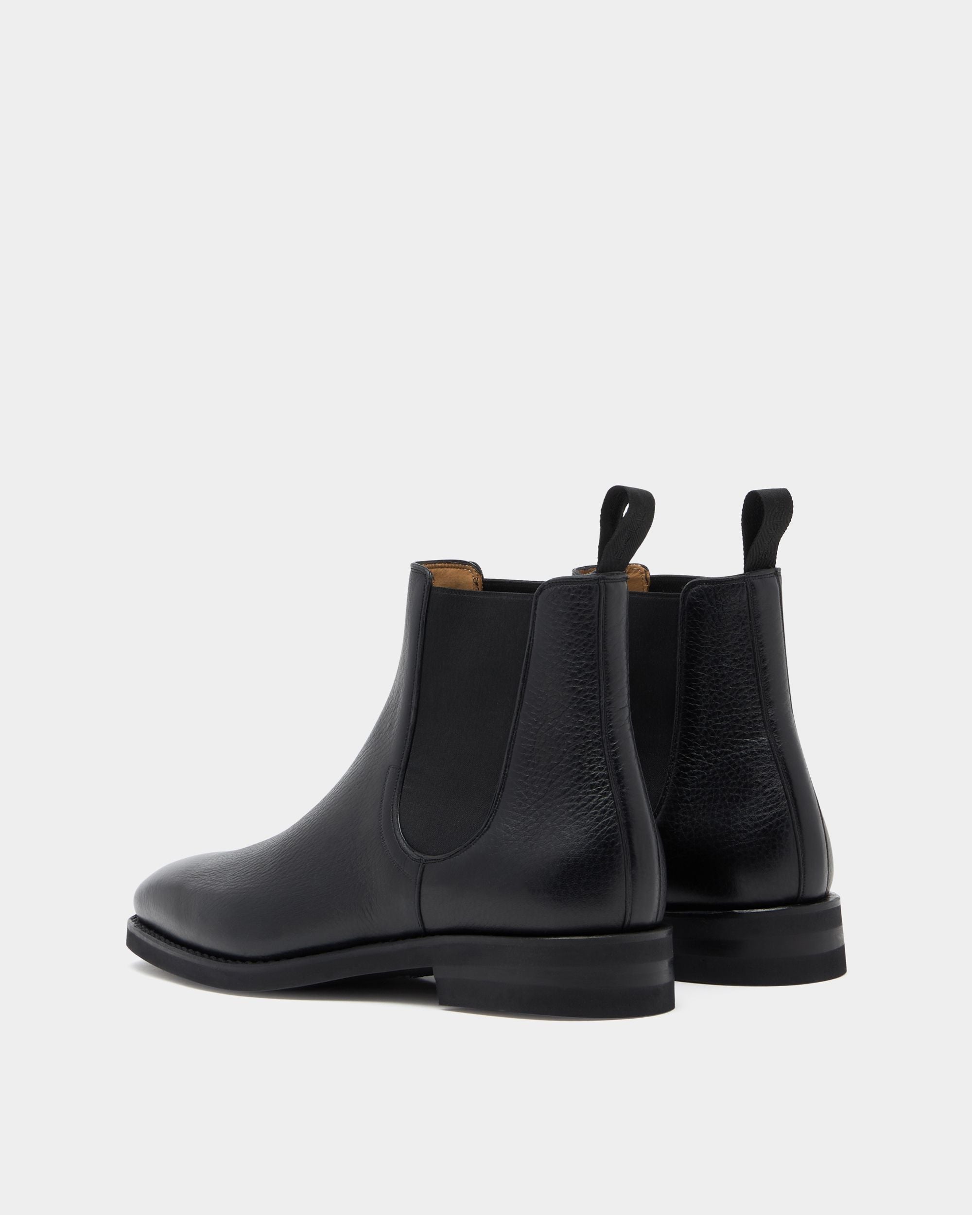 Bally Global - Scribe Un Bootie in Black Grained Leather - Black