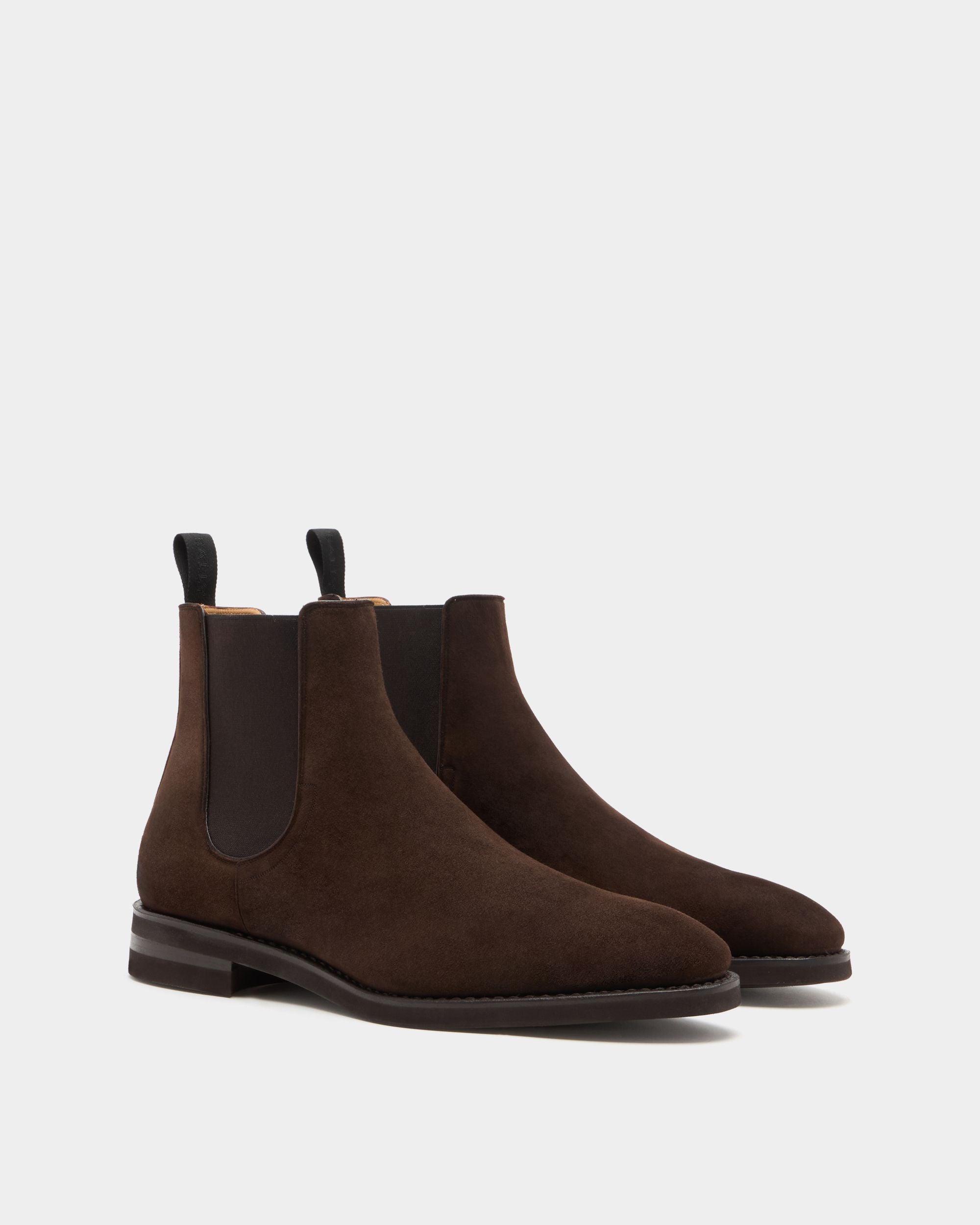 Bally Global - Scribe Un Bootie in Ebano Suede - Brown