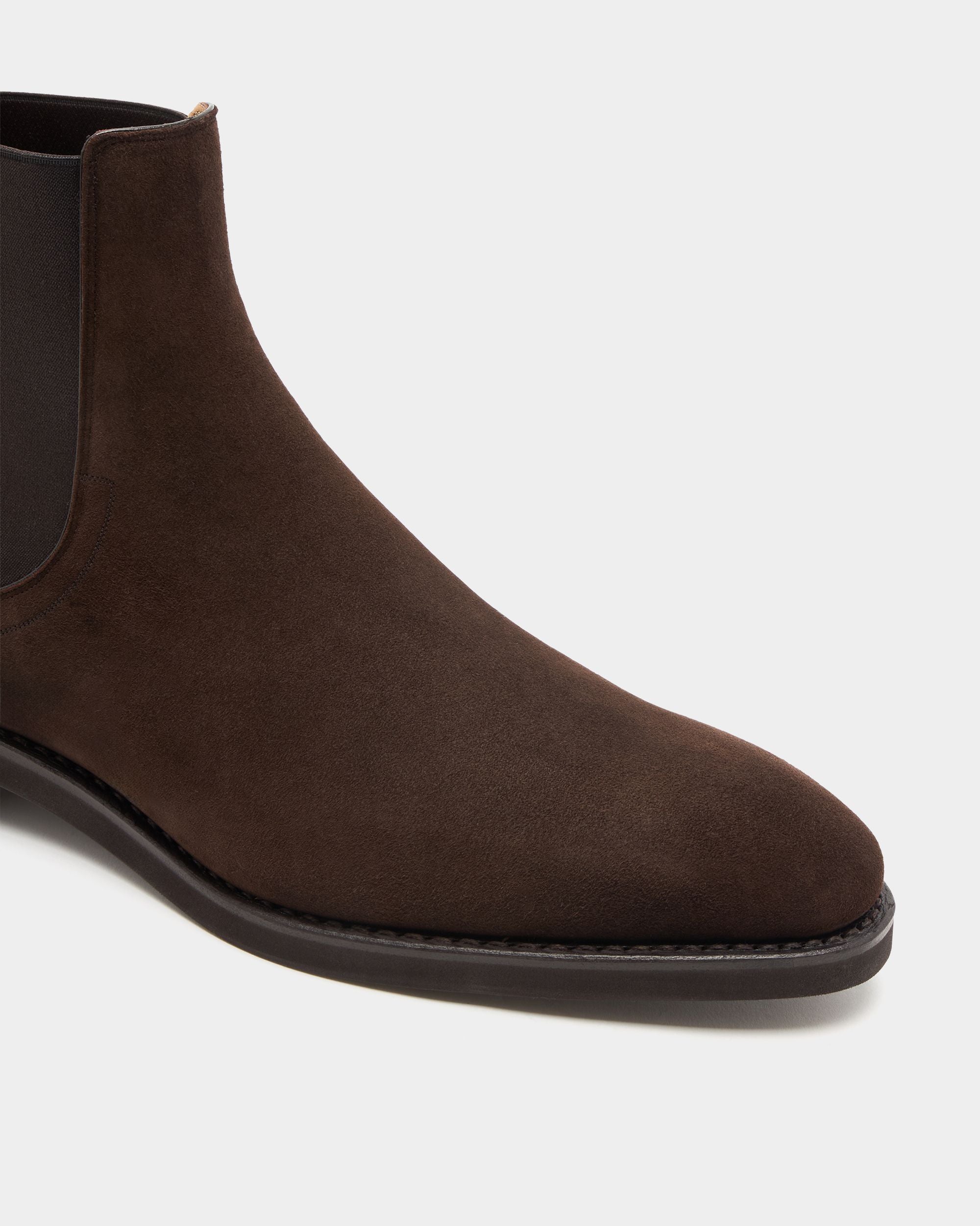 Bally Global - Scribe Un Bootie in Ebano Suede - Brown