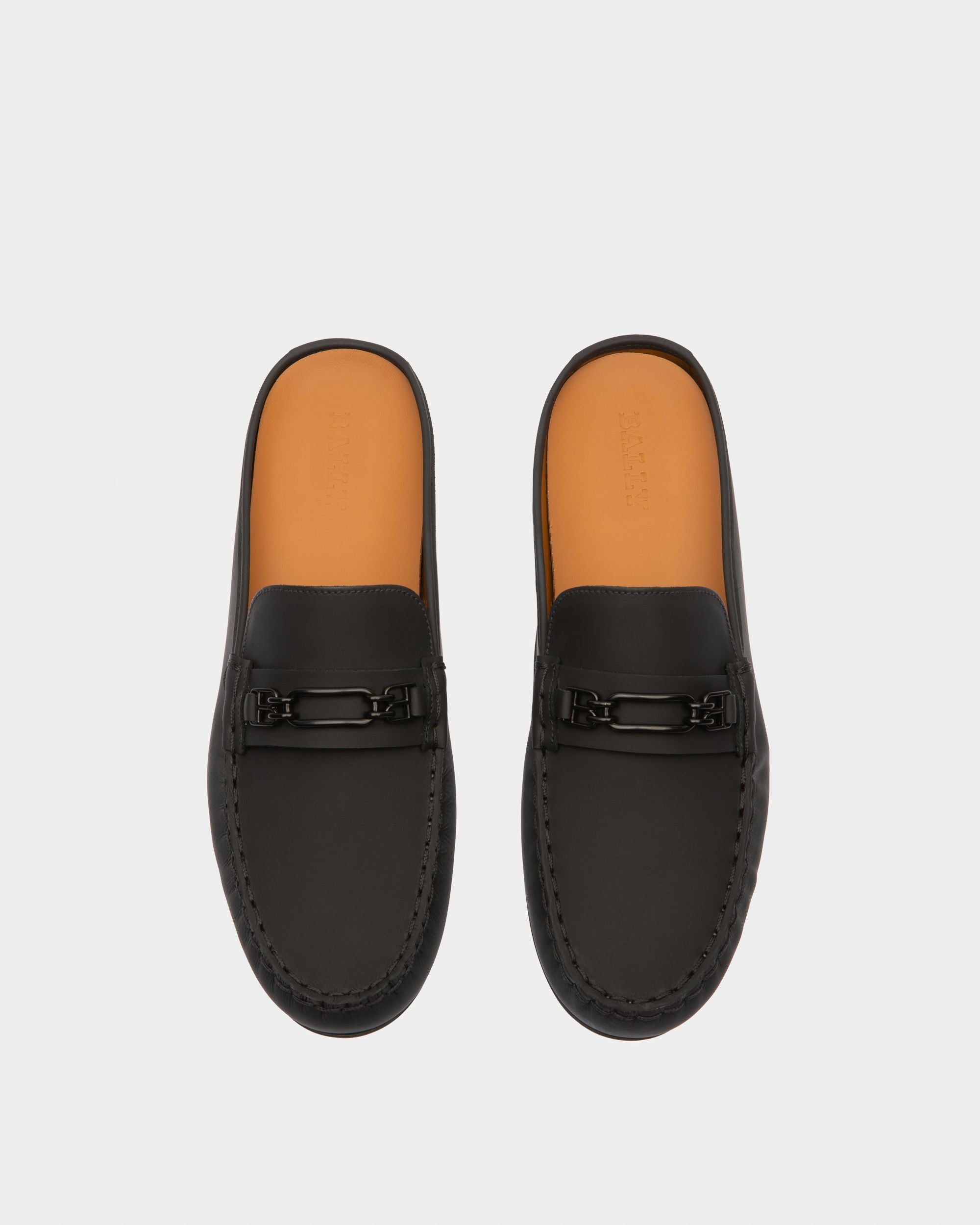 Bally Global - Villeneuve Driver in Black Rubber-Coated Leather - Black