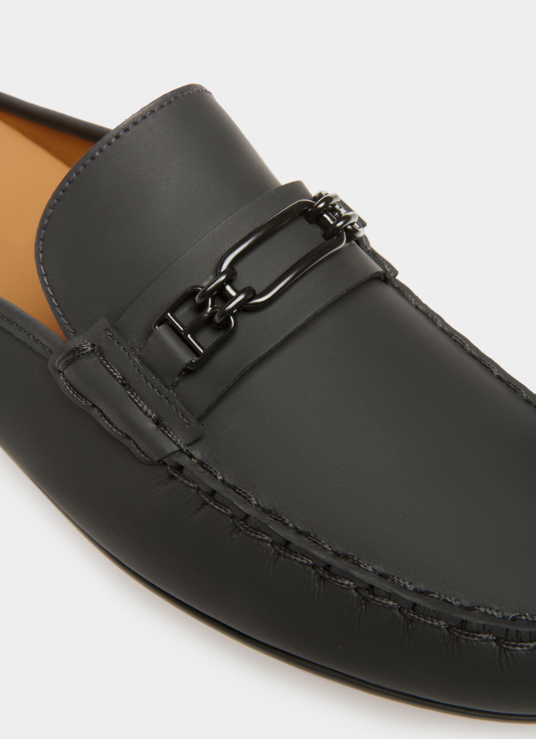 Bally Global - Villeneuve Driver in Black Rubber-Coated Leather - Black