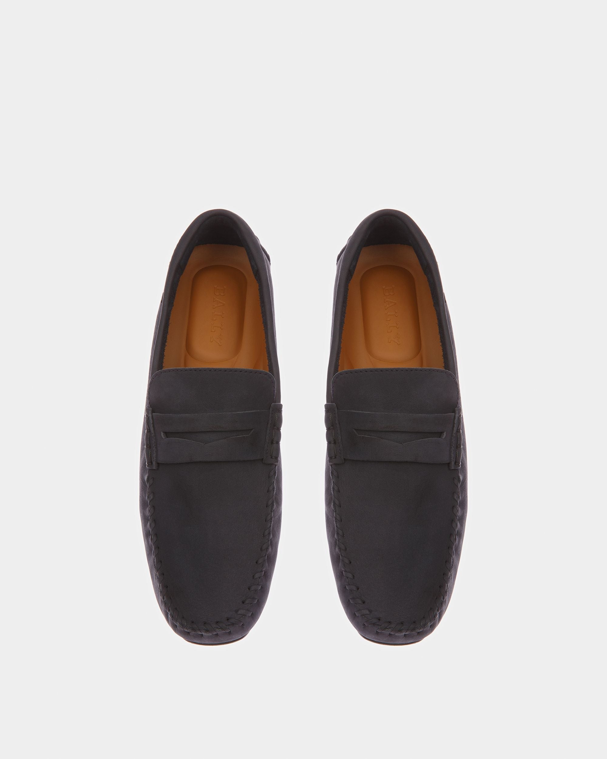 Bally Global - Pier Zapatos Driver De Piel Color Medianoche - Azul