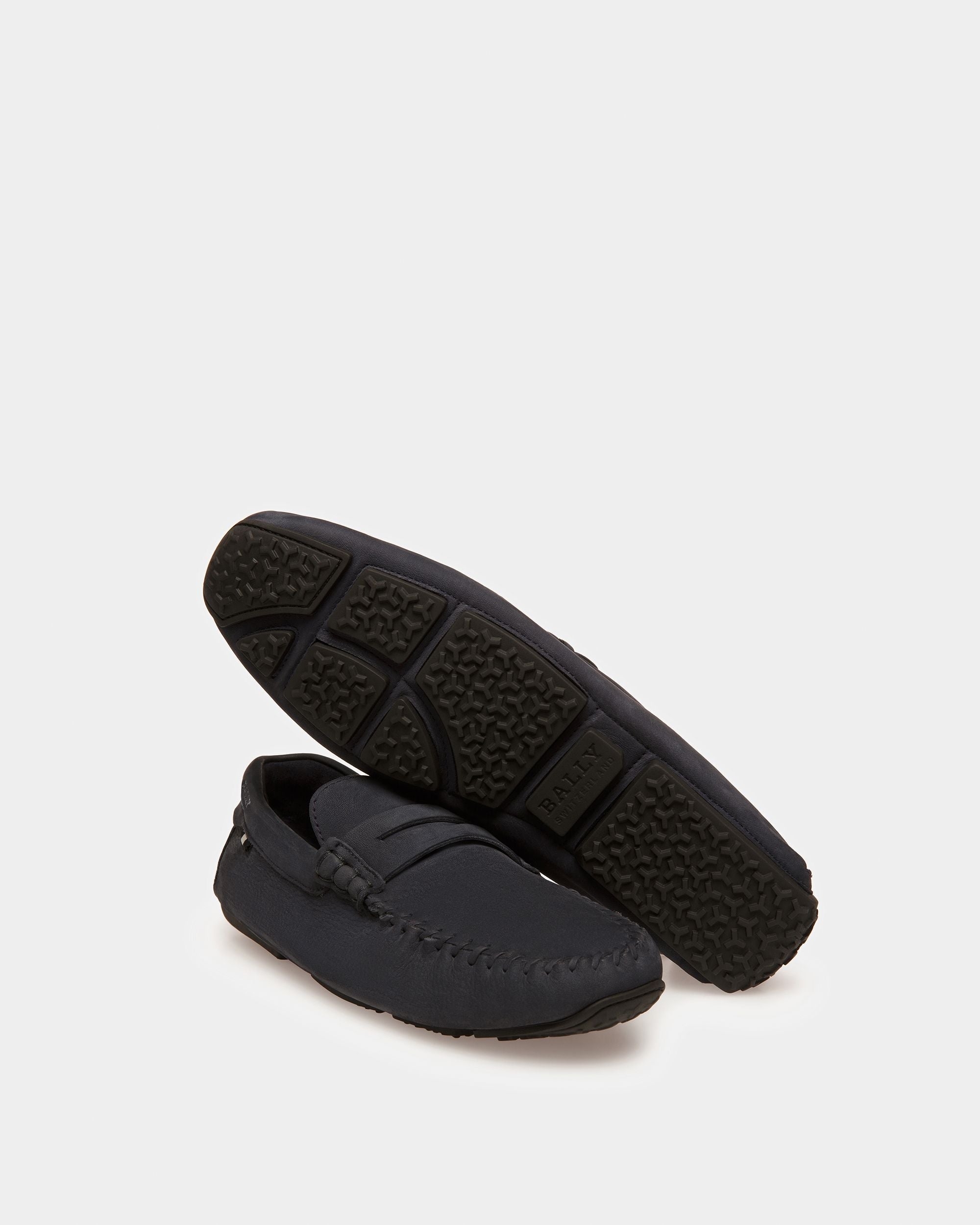 Bally Global - Pier Leather Drivers In Midnight - Blue
