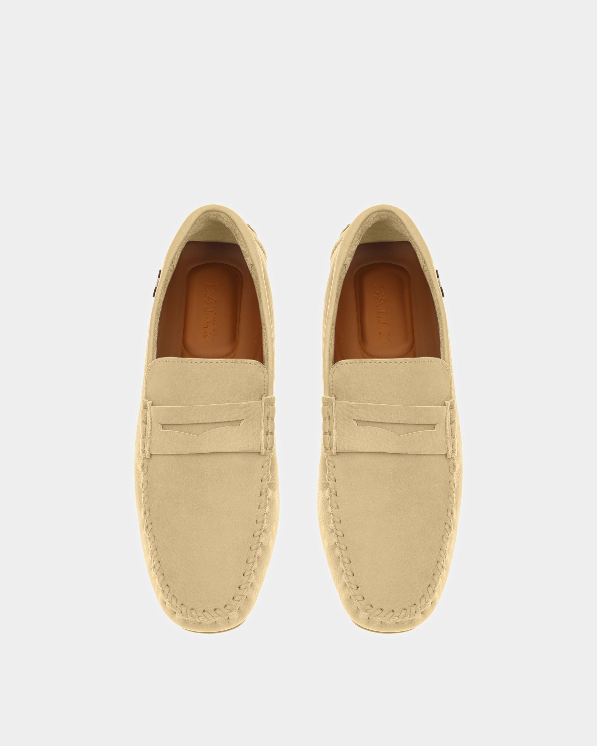 Bally Global - Pier Leather Drivers In Fossil - Beige