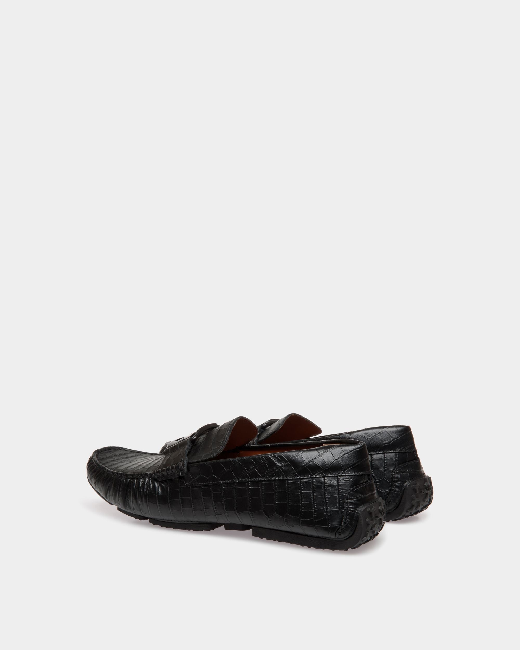 Bally Global - Pilot Drivers In Black Leather - Black