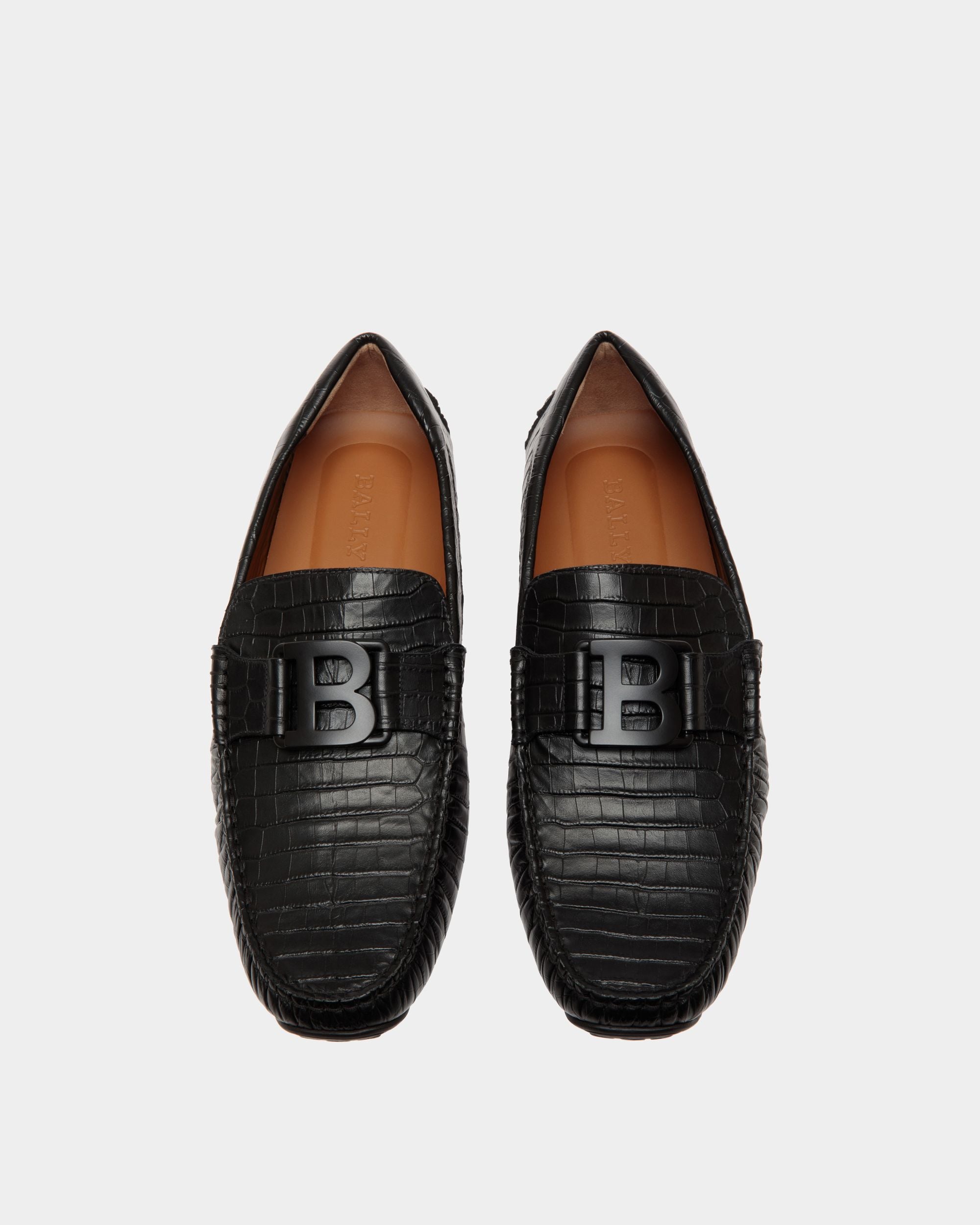 Bally Global - Pilot Drivers In Black Leather - Black