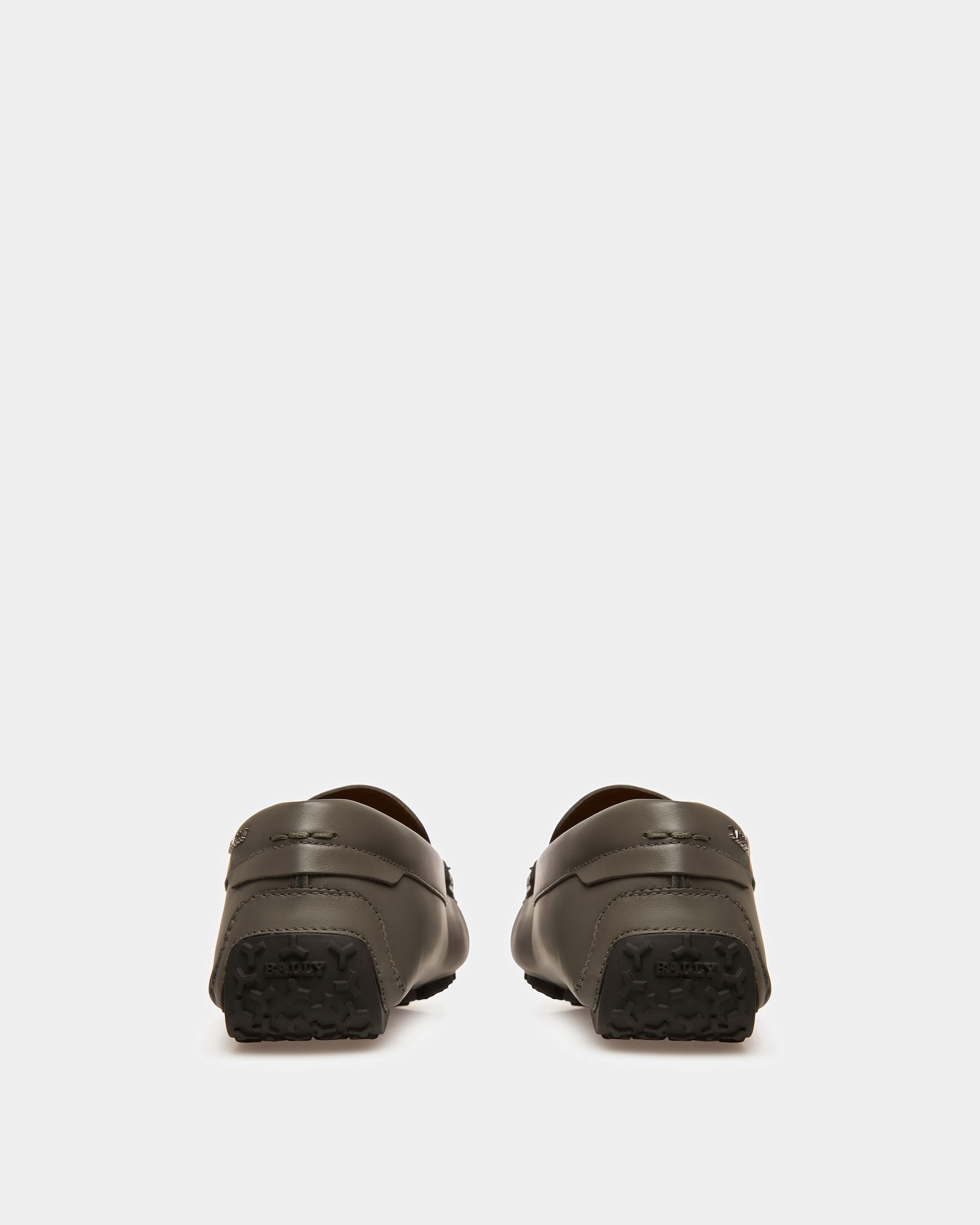 Bally Global - Pinter Leather Drivers In Dark Mineral - Grey