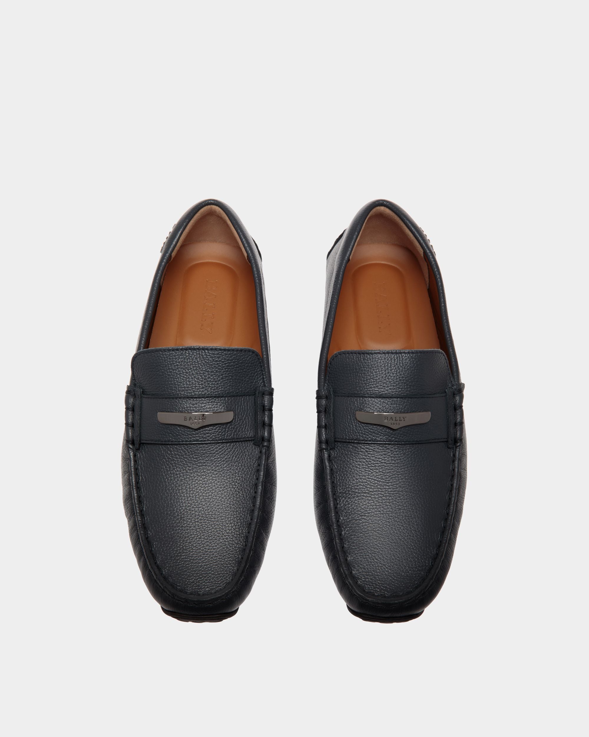 Bally Global - Pilot Drivers In Blue Leather - Blue