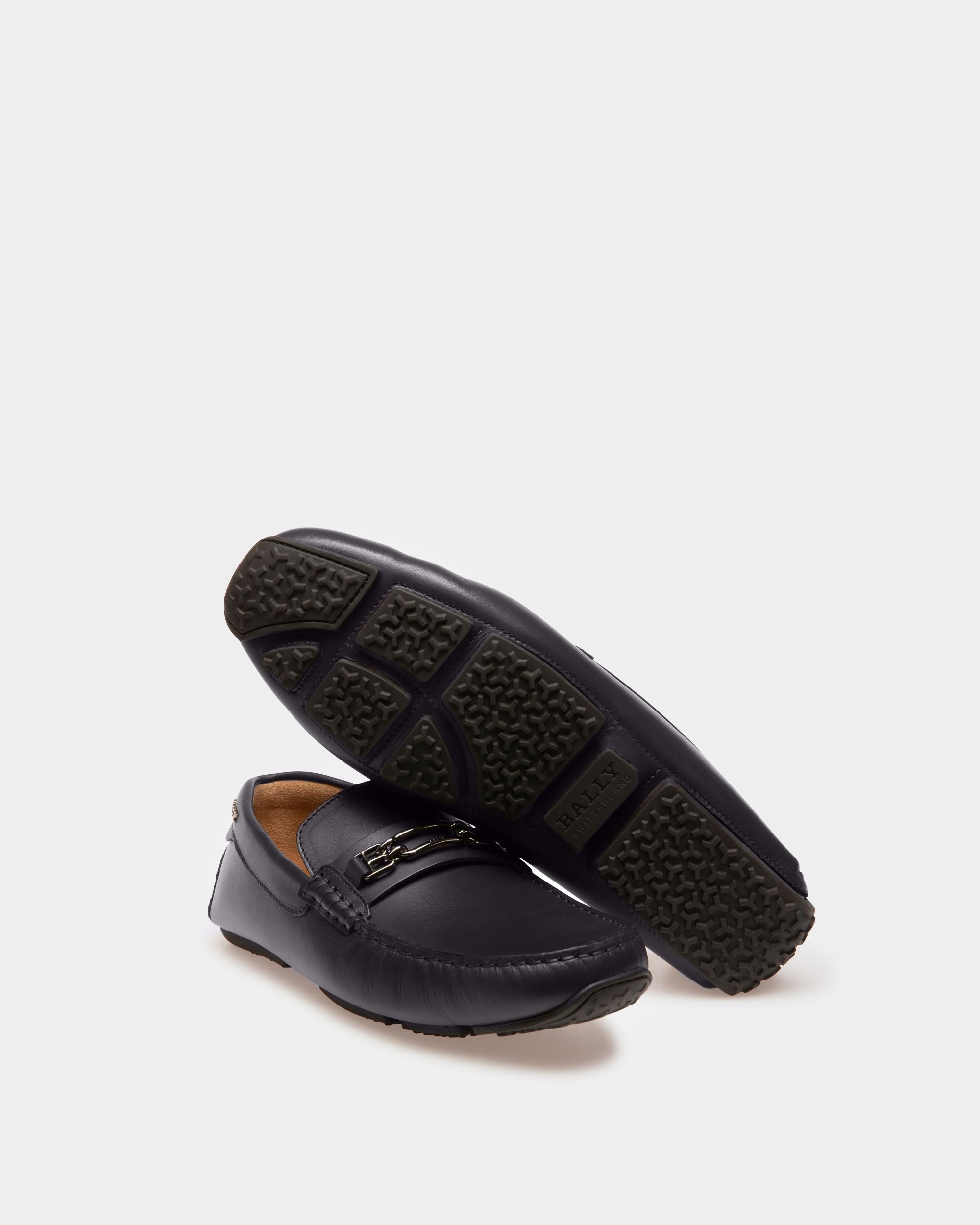 Bally Global - Philip Leather Drivers In Navy - Blue