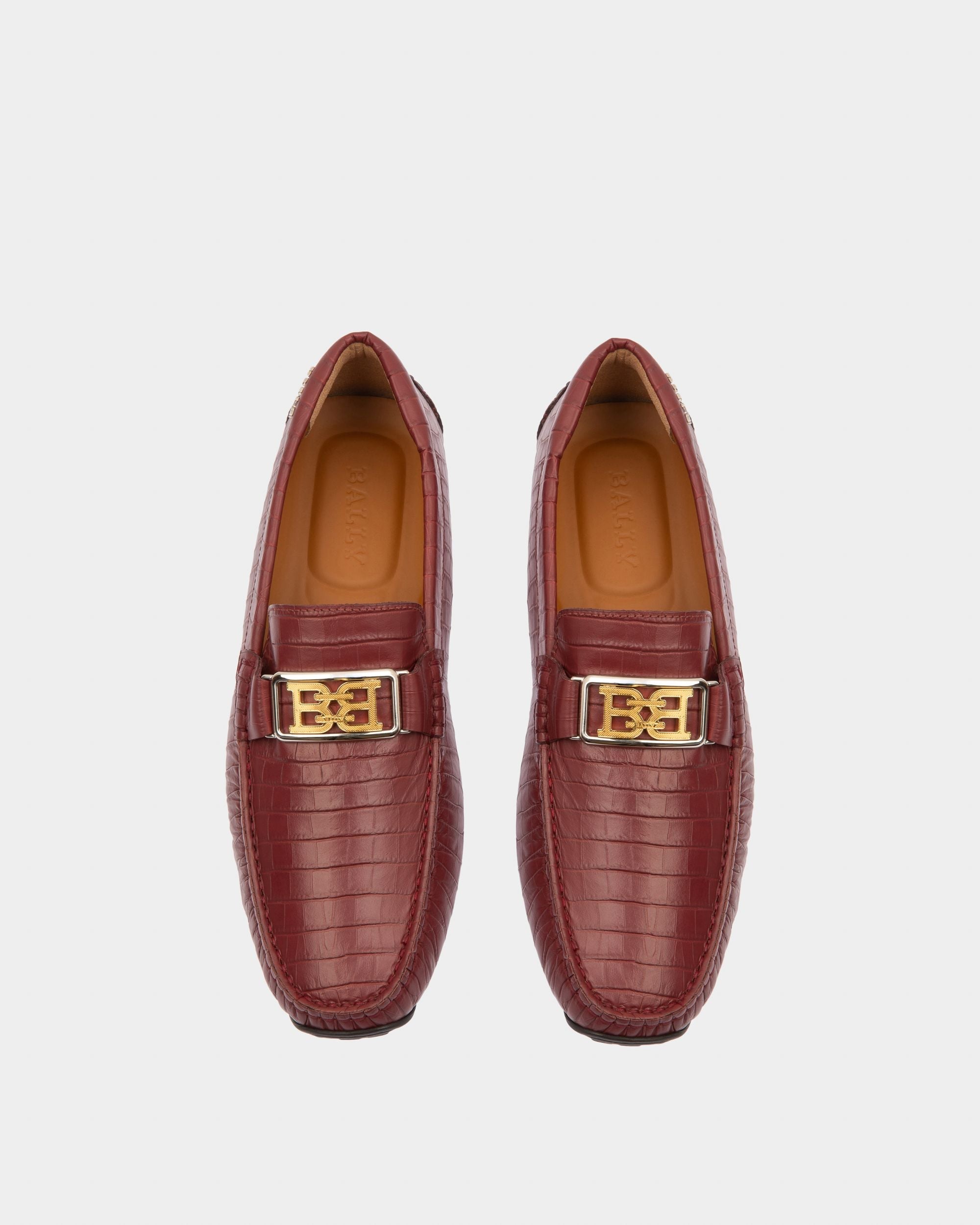 Bally Global - Palan Drivers In Heritage Red Leather - Red