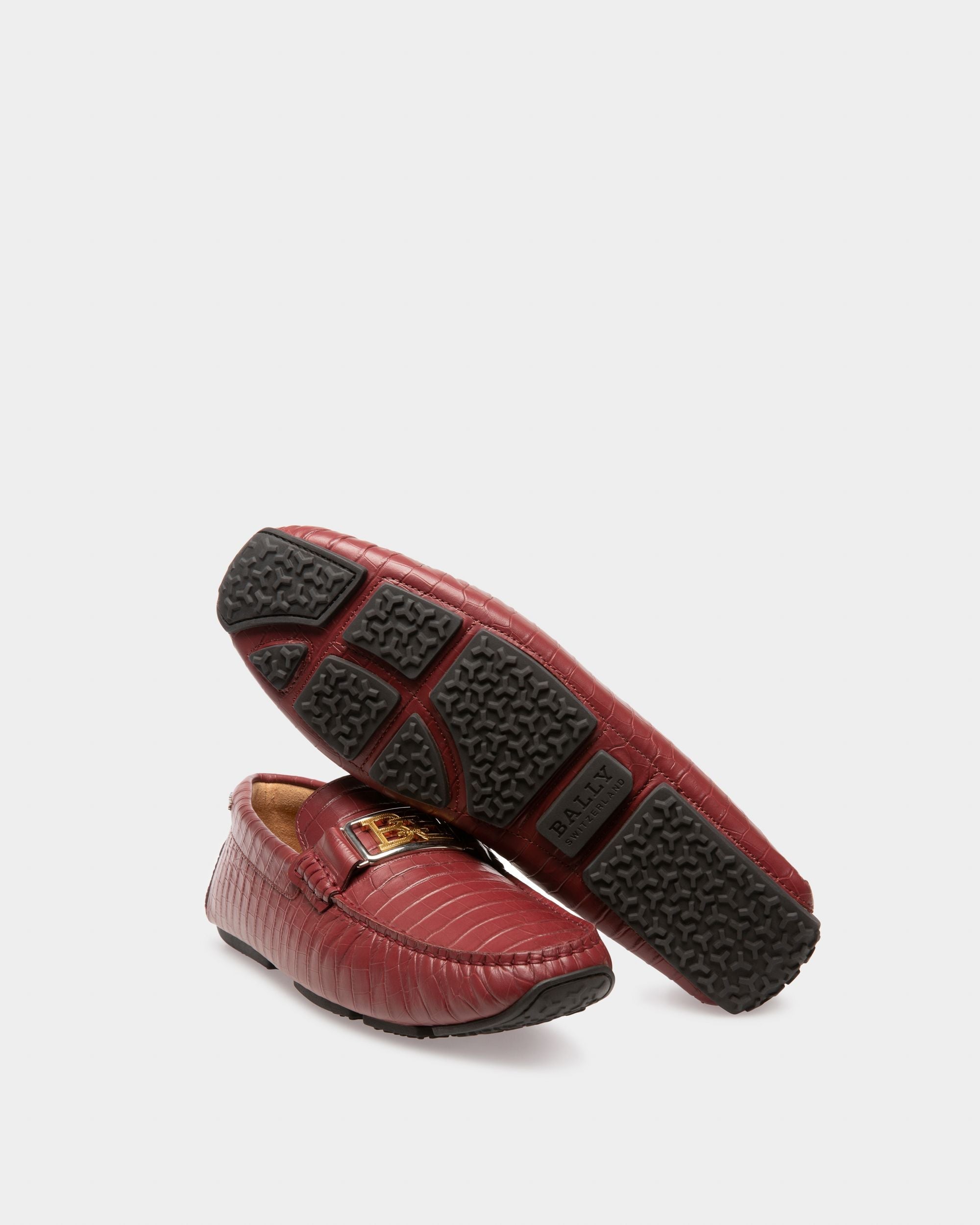 Bally Global - Palan Drivers In Heritage Red Leather - Red