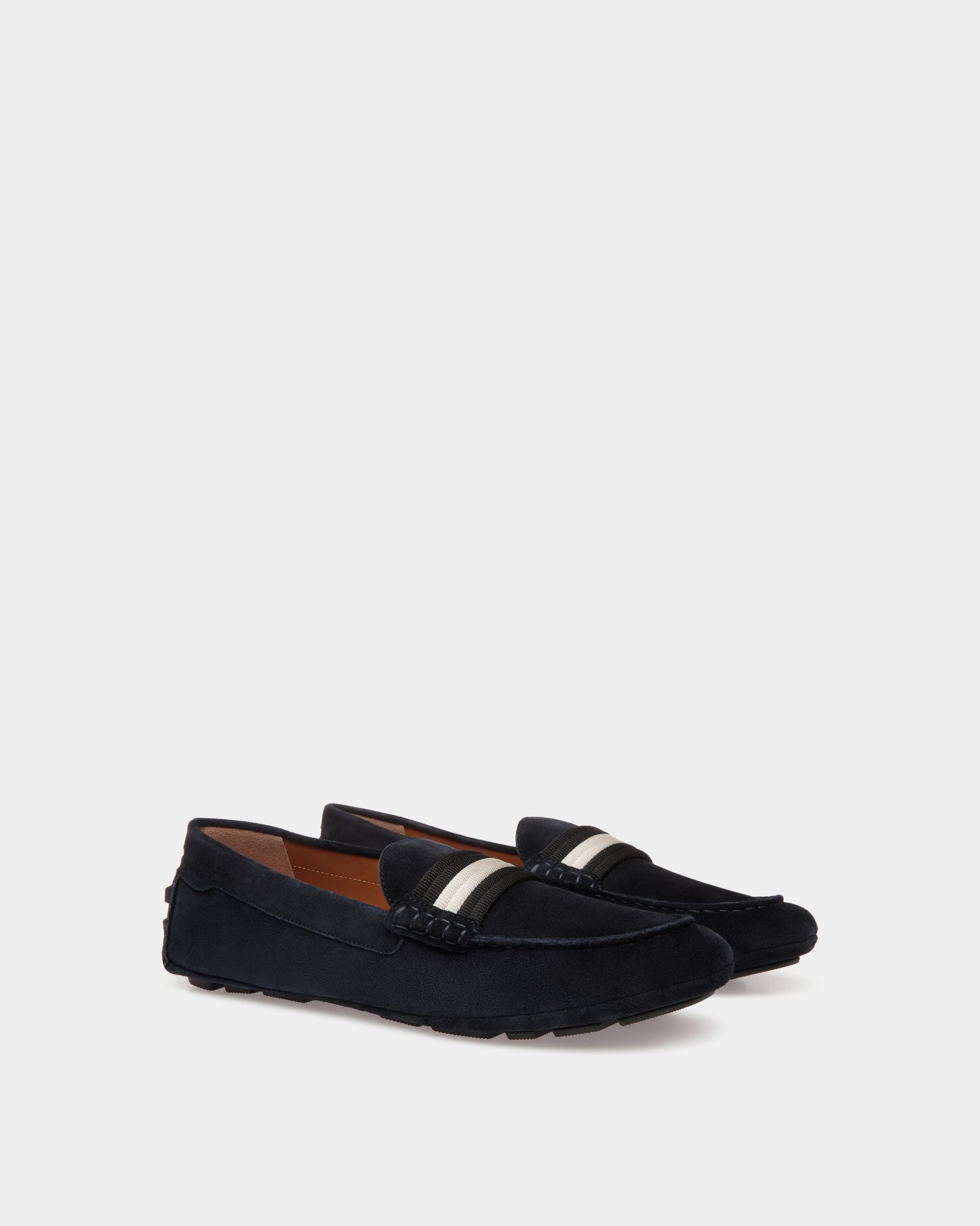 Bally Global - Kerbs Drivers In Blue Leather - Blue