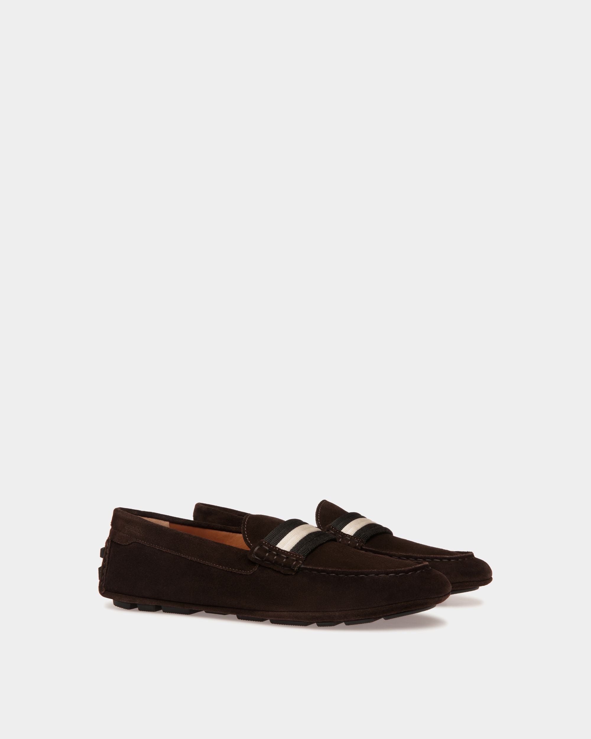 Bally Global - Kerbs Driver in Ebano Suede - Brown
