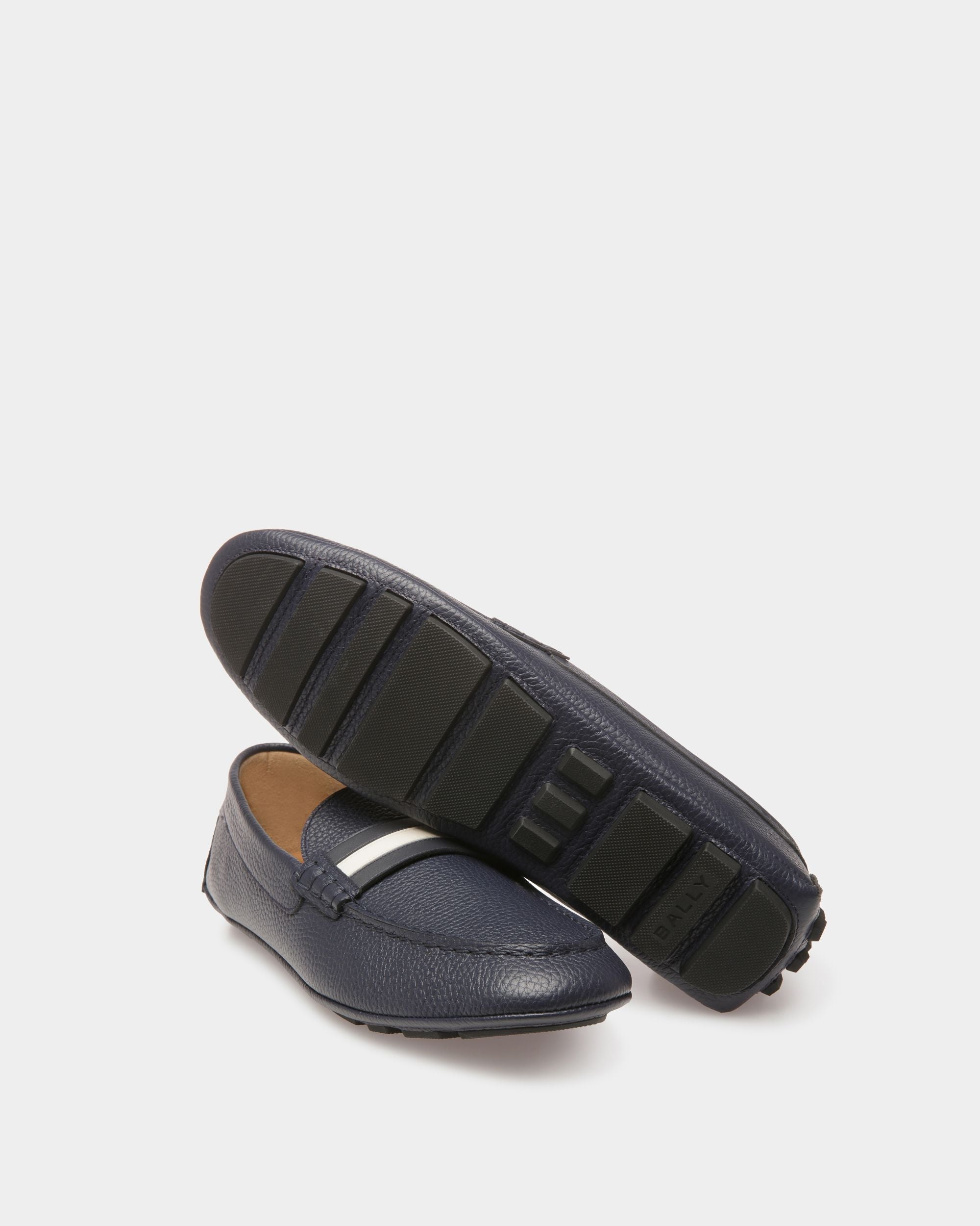 Bally Global - Kerbs Drivers In Midnight Leather - Blue