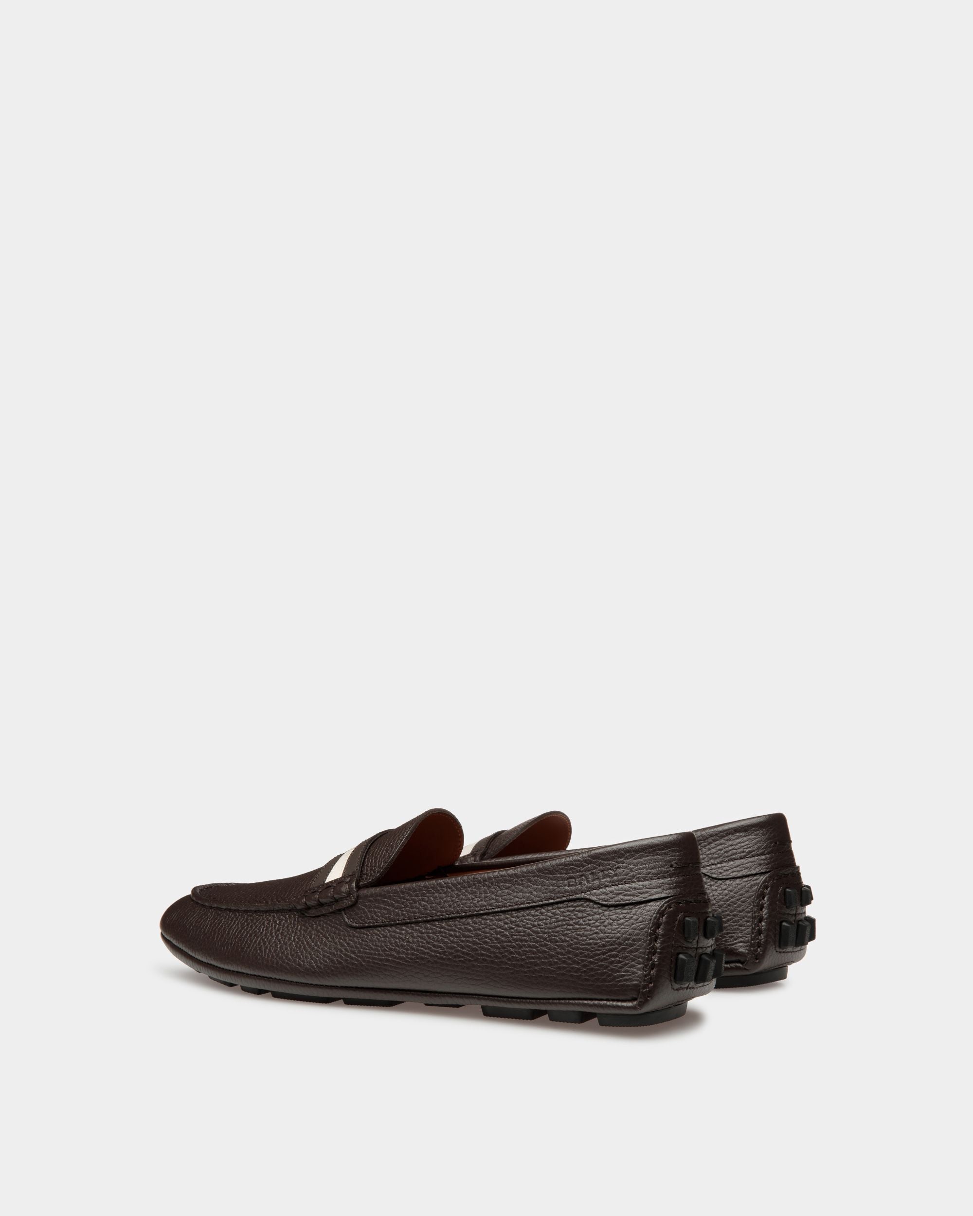Bally Global - Kerbs Driver In Ebano Grained Leather - Brown