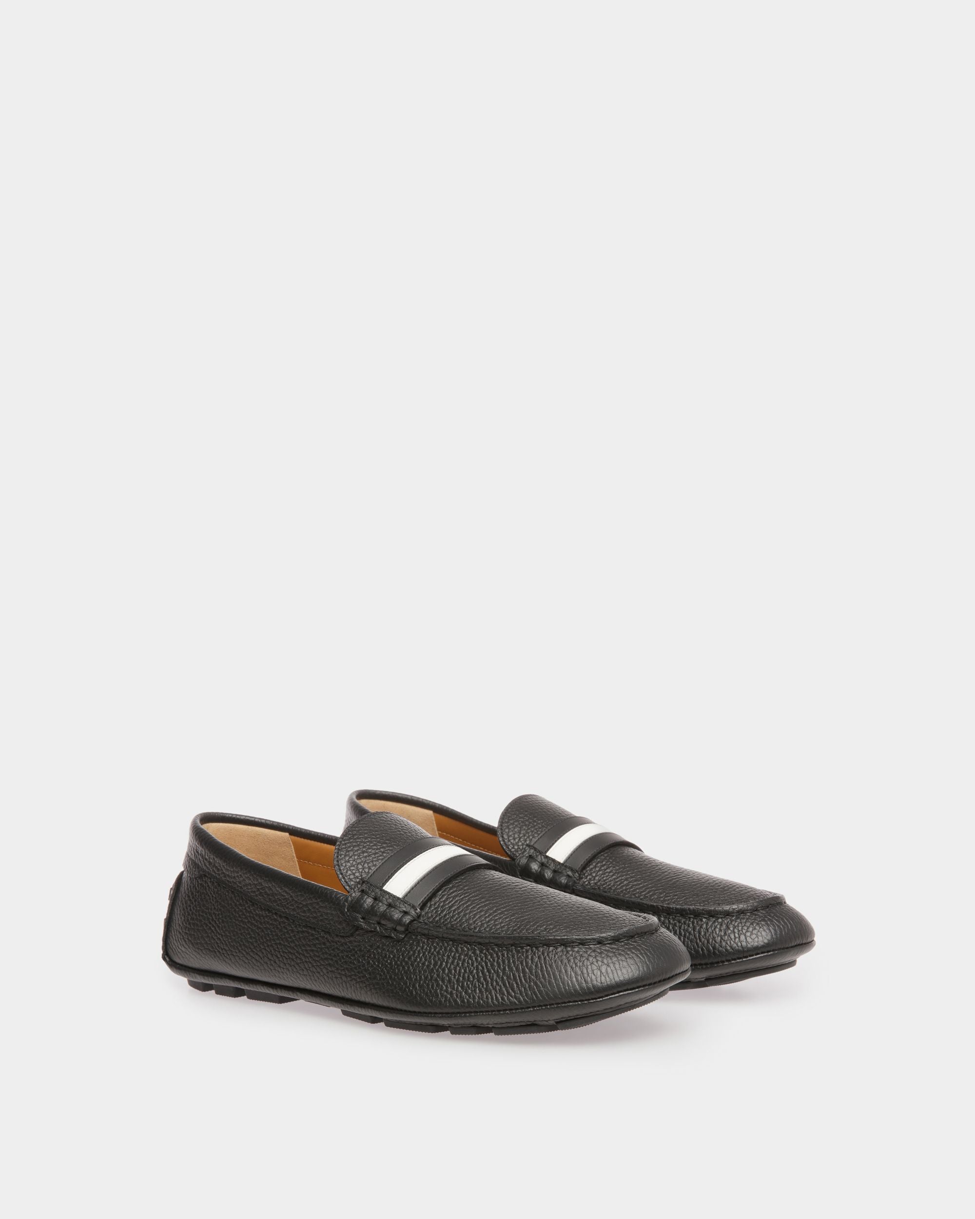 Bally Global - Mocassins Driver Kerbs En Cuir Noir - Noir