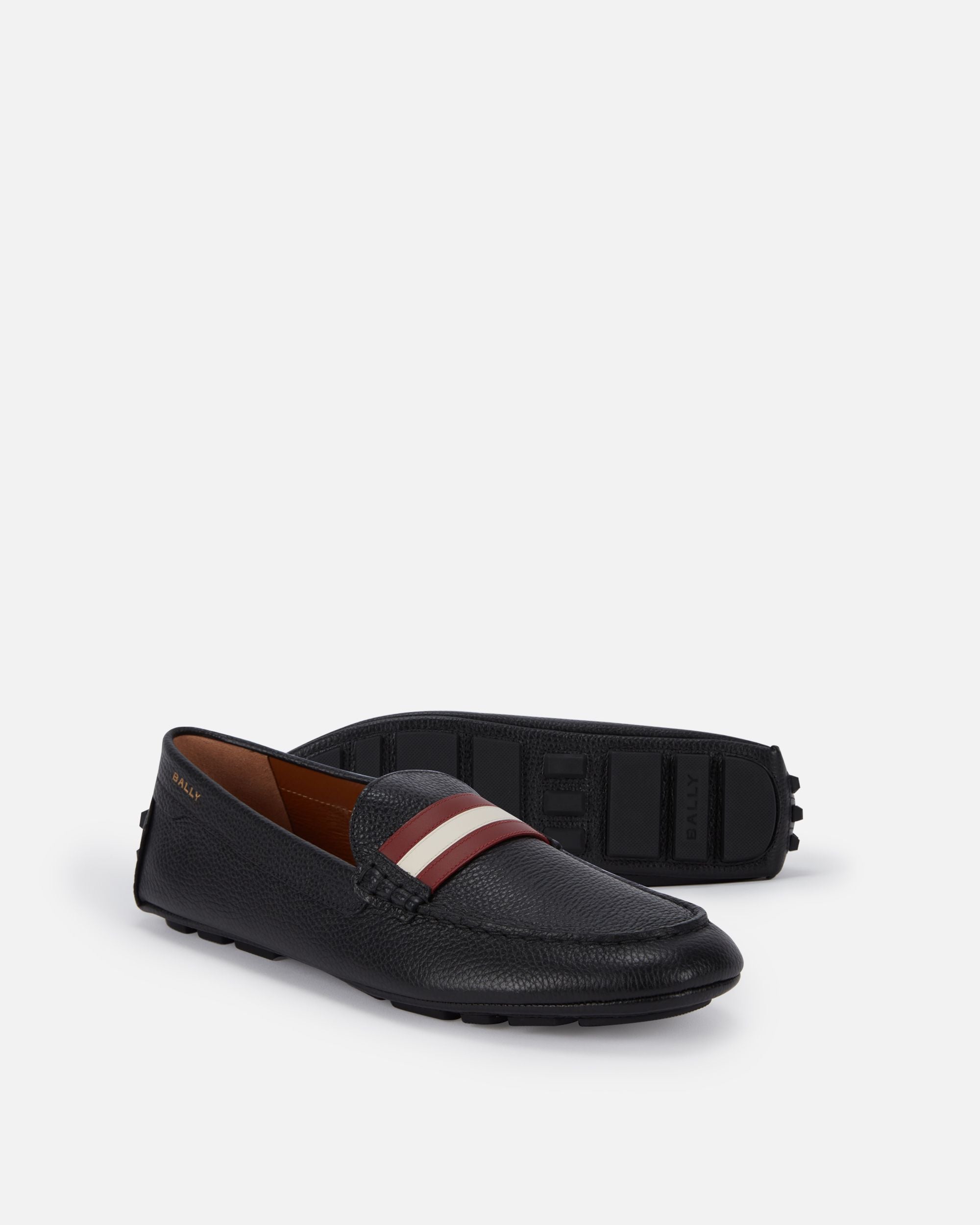 Bally Global - Kerbs Driver In Black Grained Leather - Black