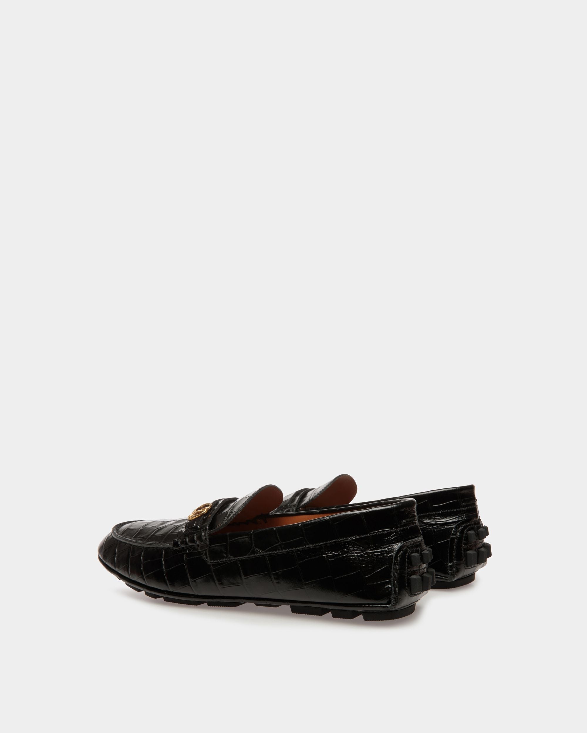 Bally Global - Kerbs Drivers In Black Leather - Black
