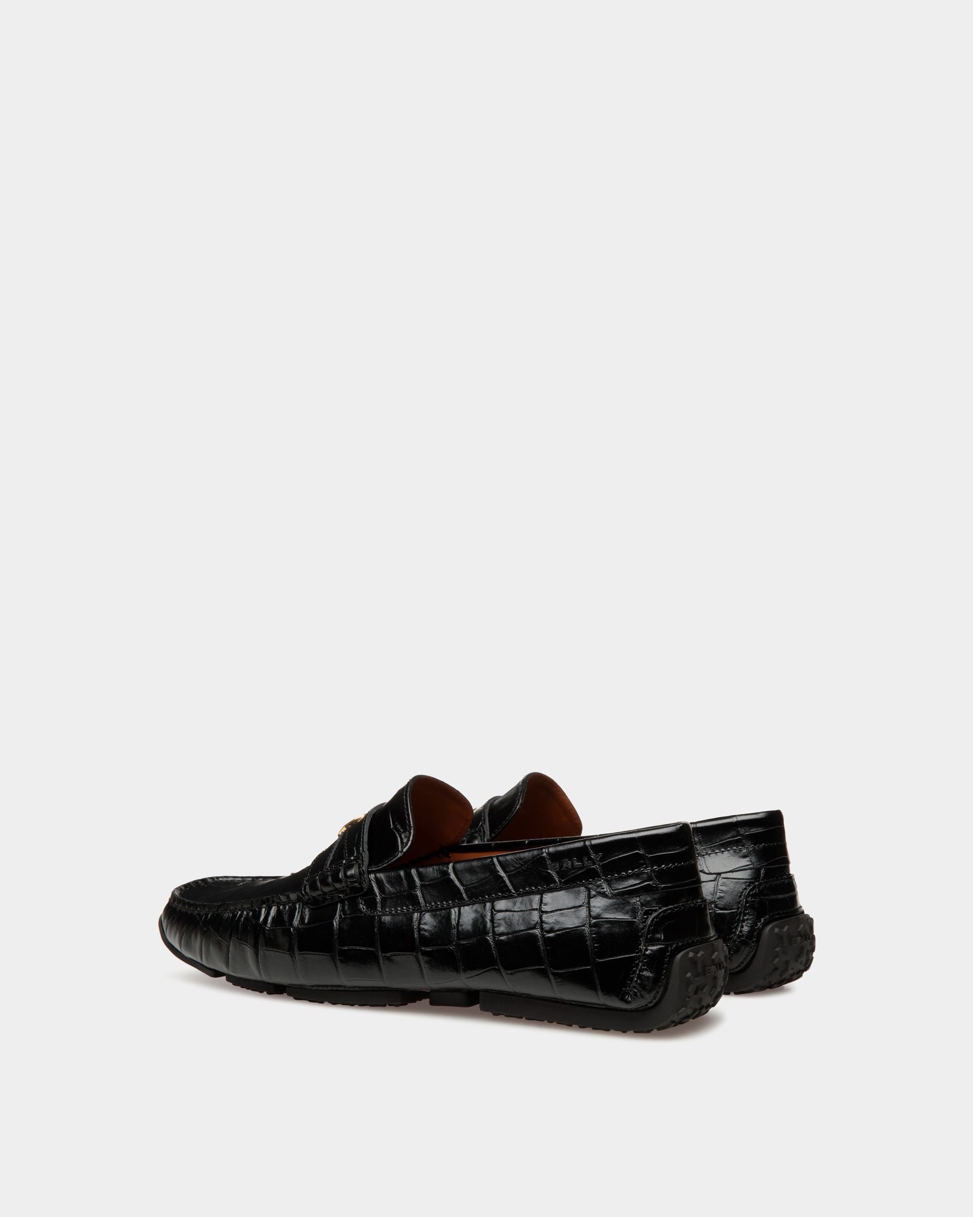 Bally Global - Pilot Drivers In Black Leather - Black