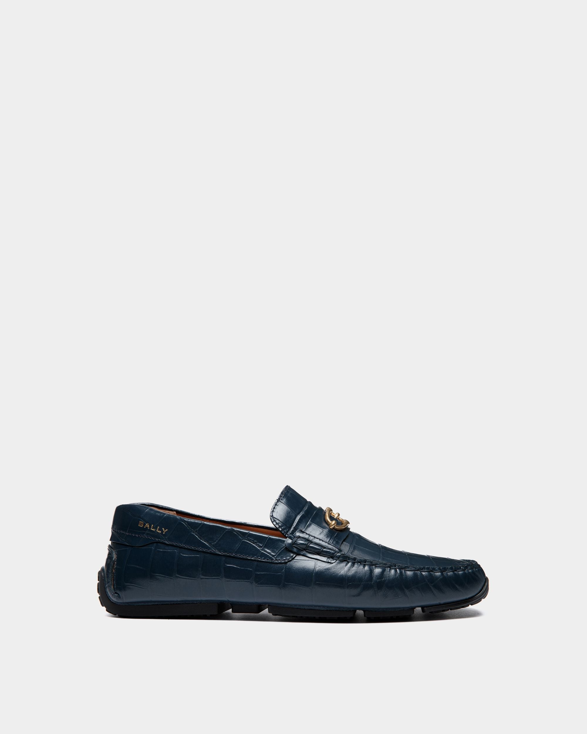Bally Global - Pilot Drivers In Blue Leather - Blue