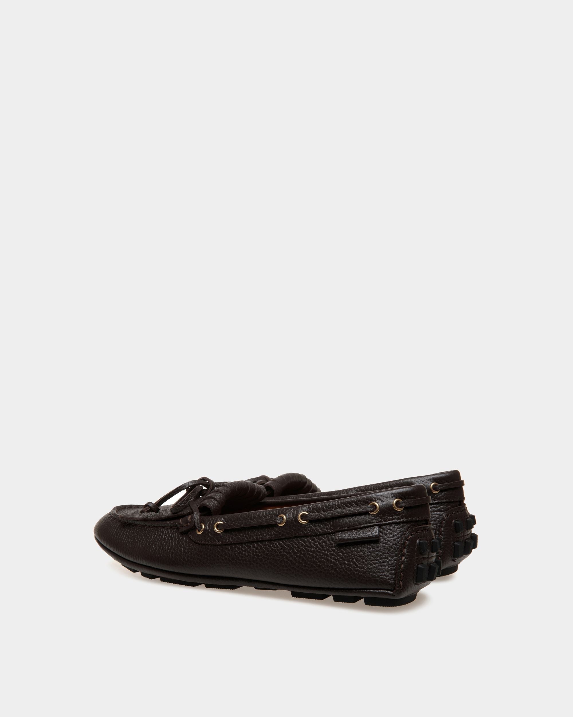Bally Global - Kerbs Driver In Brown Grained Leather - Brown