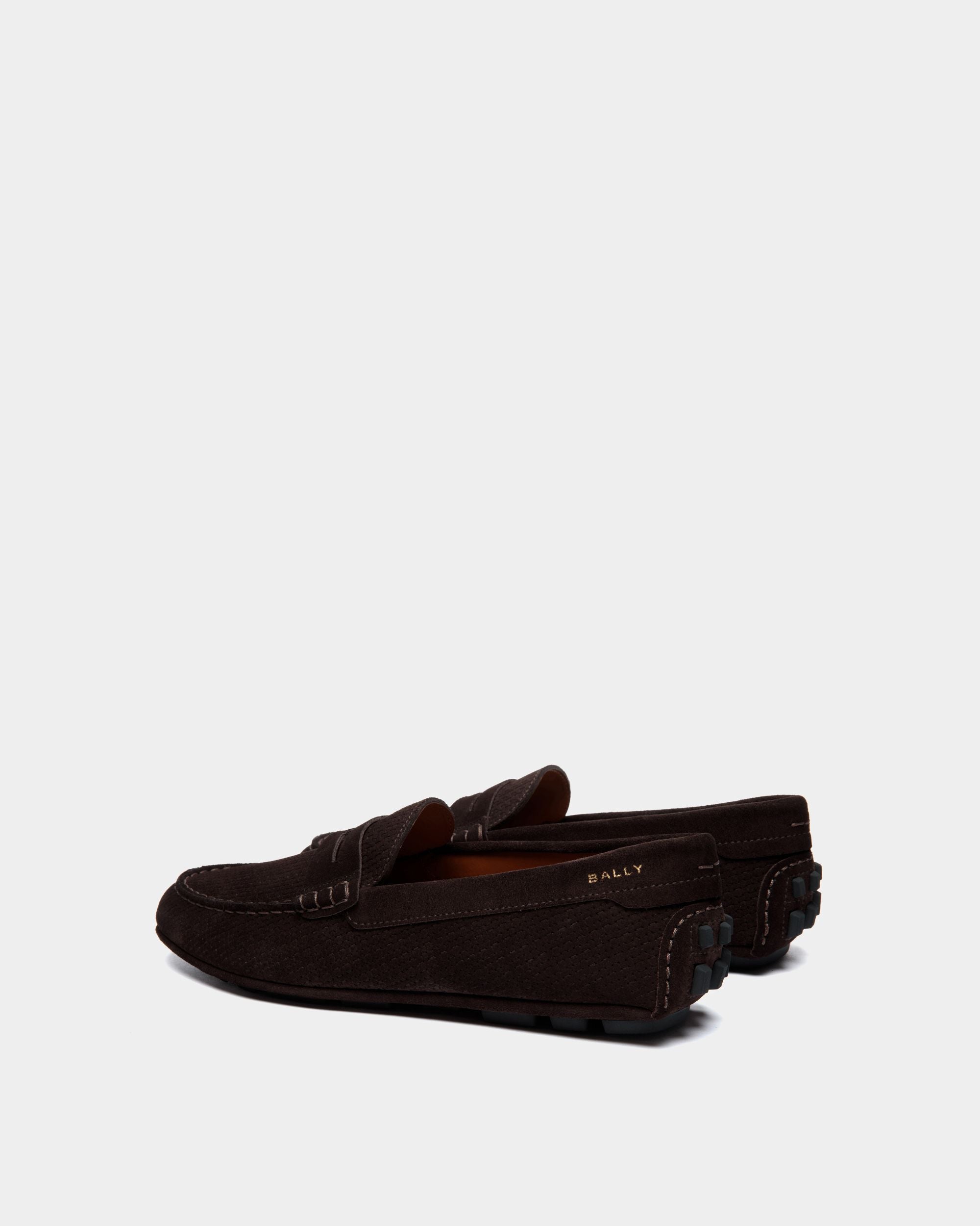 Bally Global - Kerbs Driver in Embossed Suede - Brown