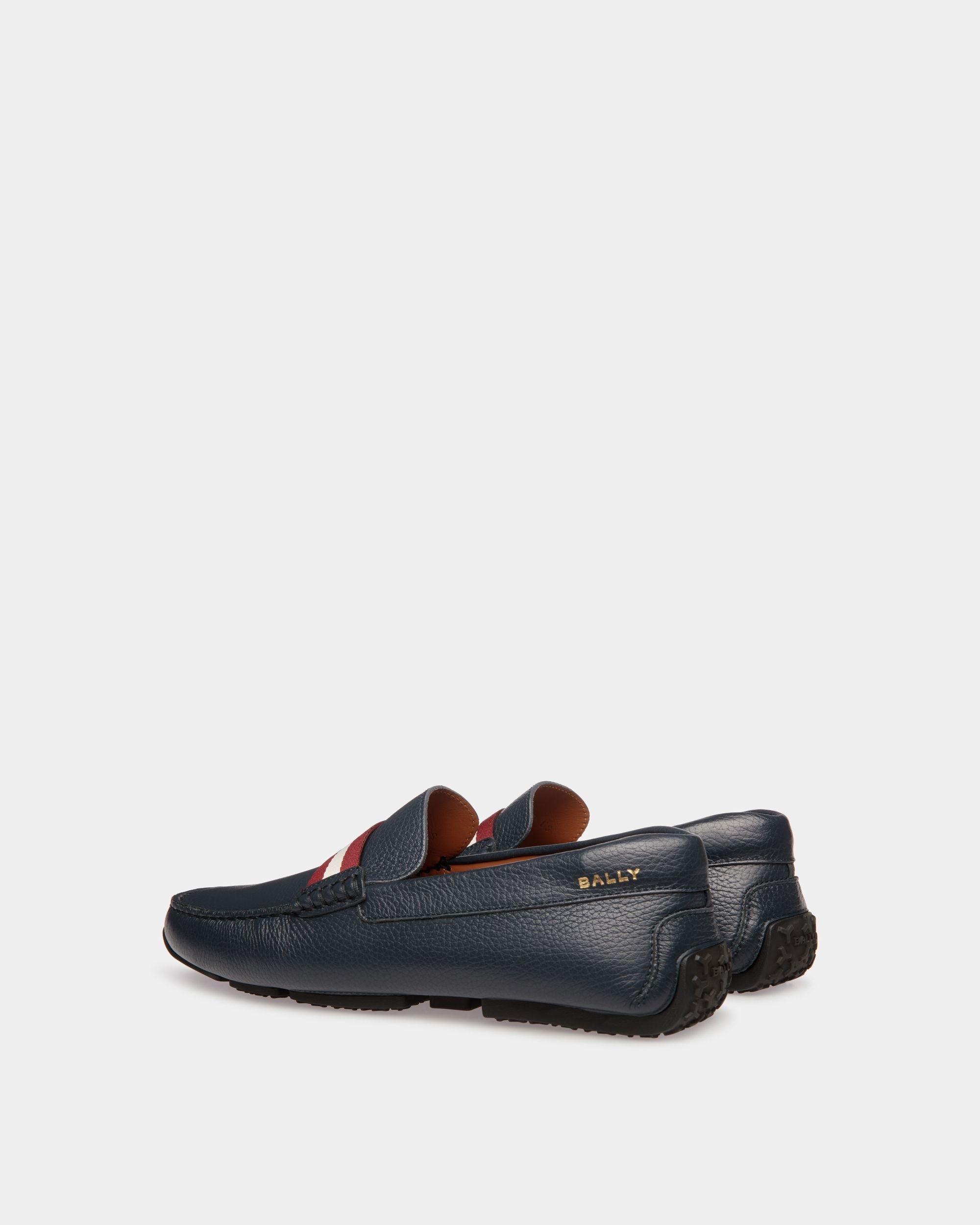 Bally Global - Pilot Driver in Blue Grained Leather - Blue