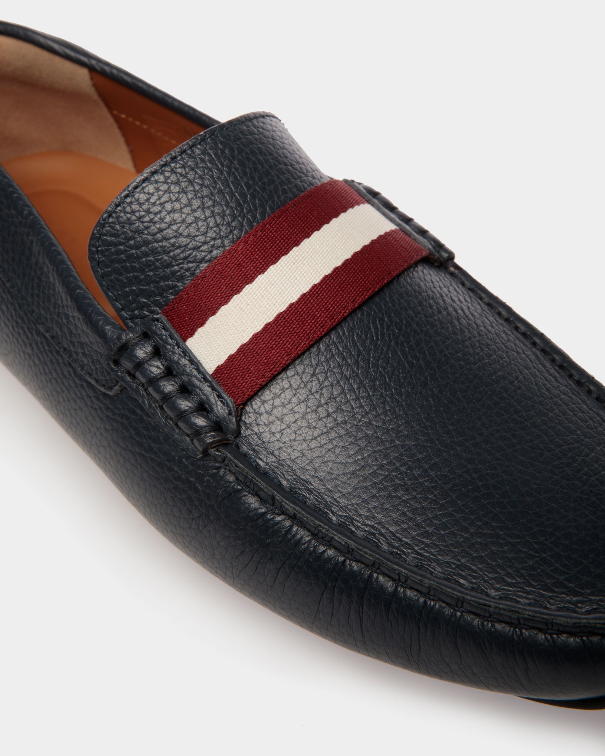 Bally Global - Pilot Driver in Blue Grained Leather - Blue