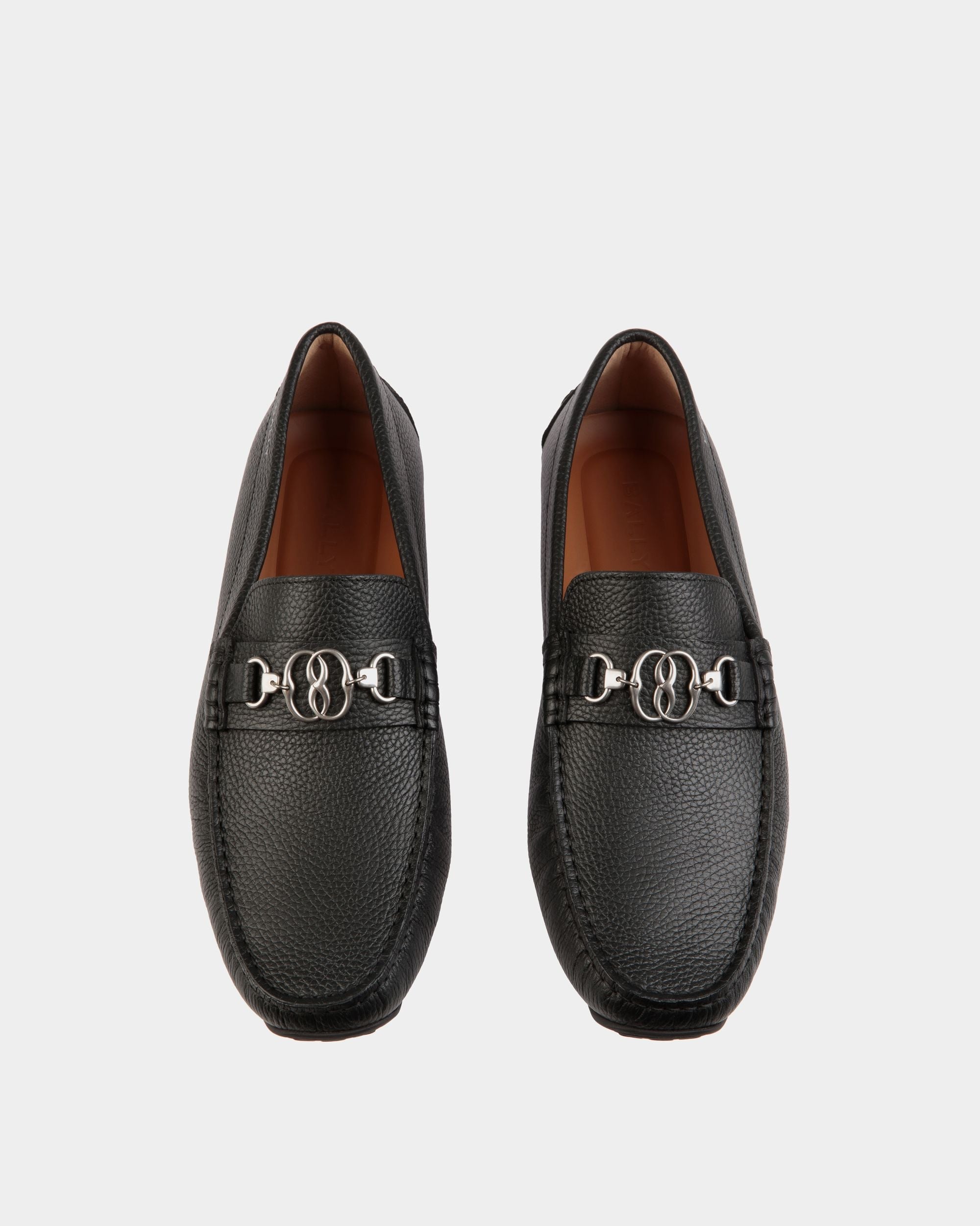 Bally Global - Pilot Driver in Black Grained Leather - Black