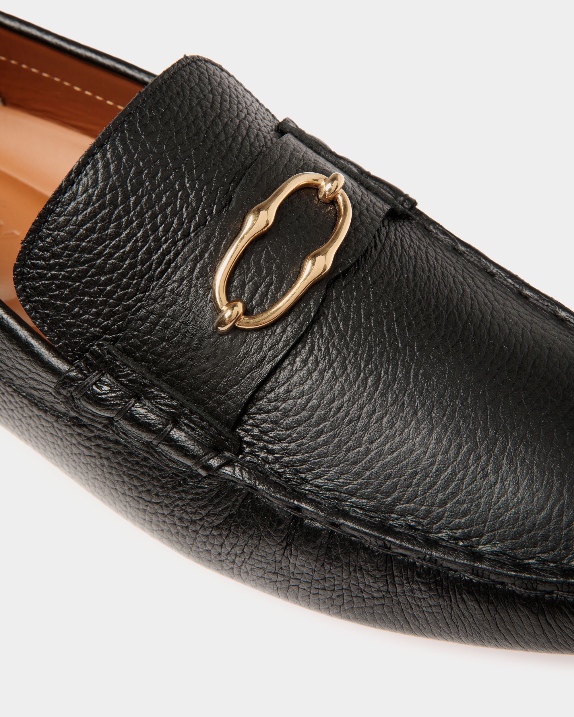 Bally Global - Pilot Driver In Black Grained Leather - Black