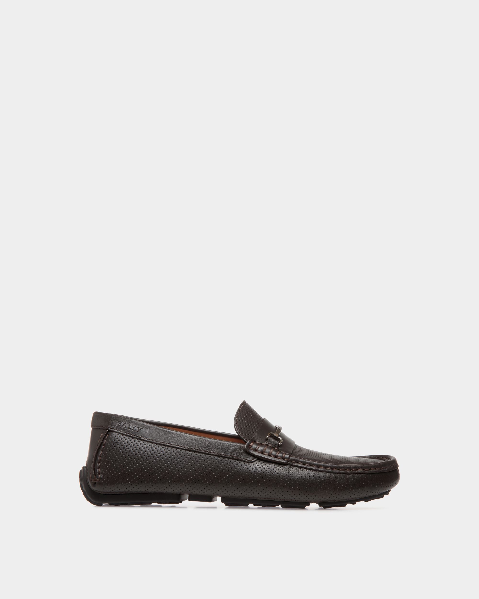 Bally Global - Driver In Brown Perforated Leather - Brown