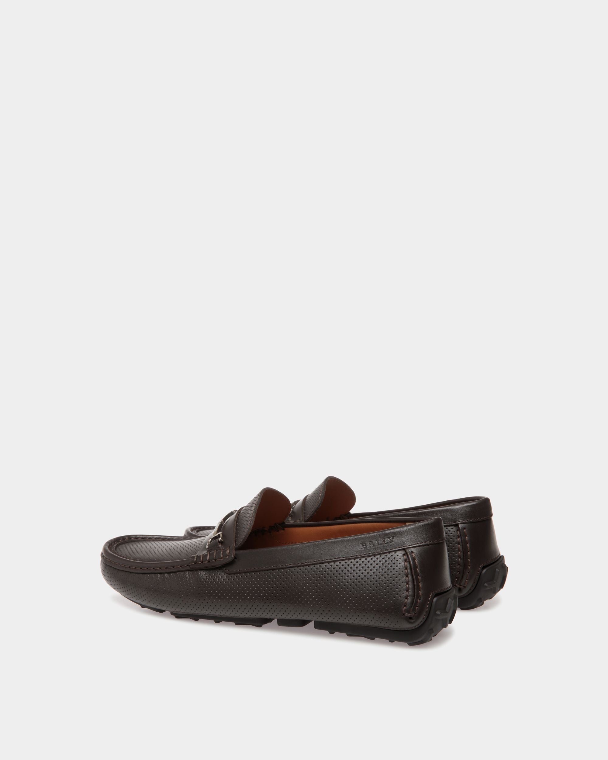 Bally Global - Driver In Brown Perforated Leather - Brown