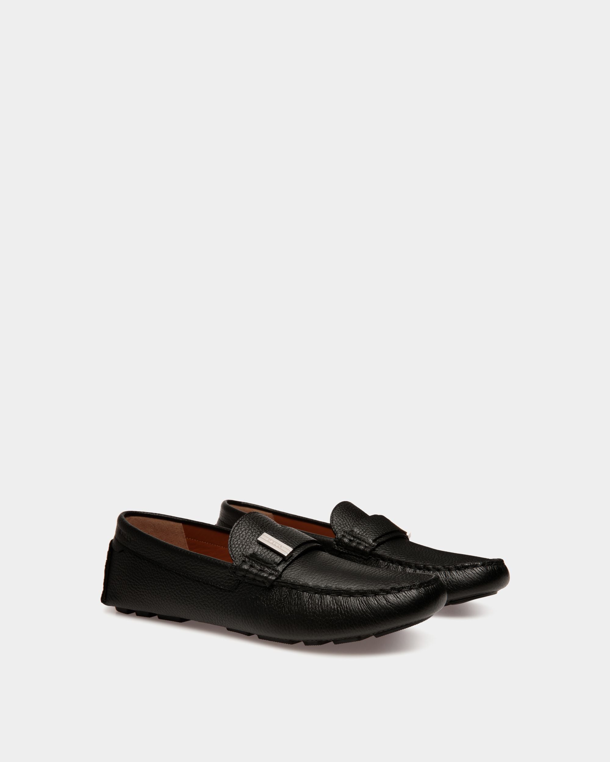 Bally Global - Chaussure Driver Kerbs En Cuir Grainé Noir - Noir