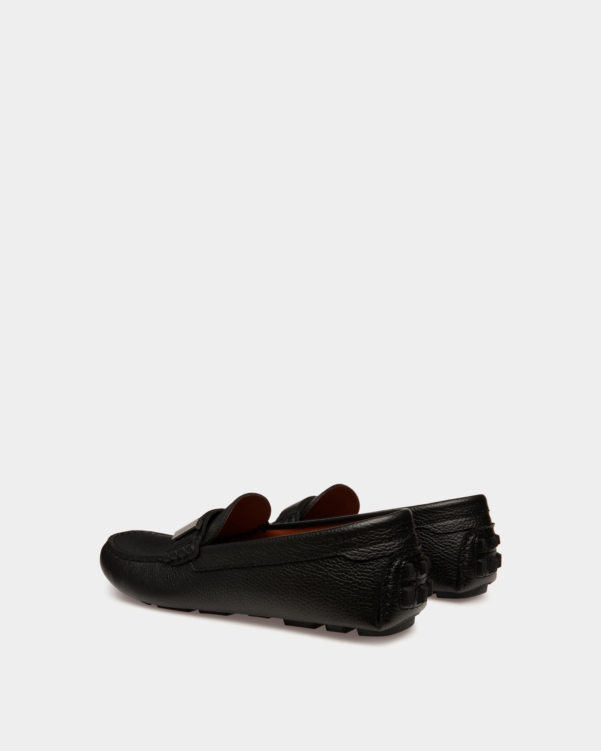 Bally Global - Kerbs Driver In Black Grained Leather - Black