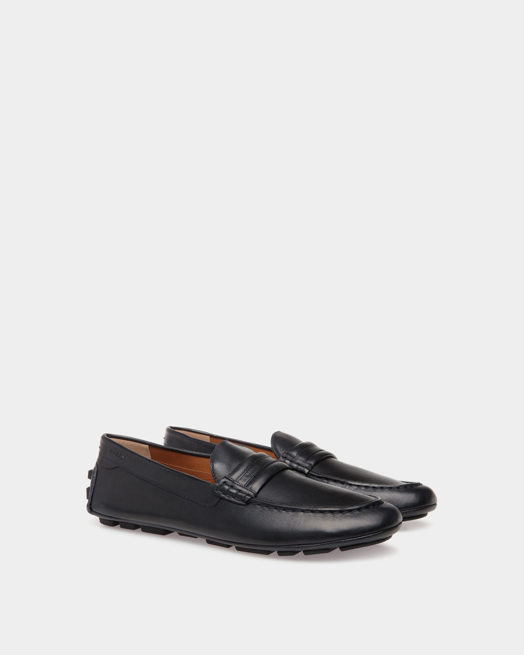 Bally Global - Kerbs Drivers In Blue Leather - Blue