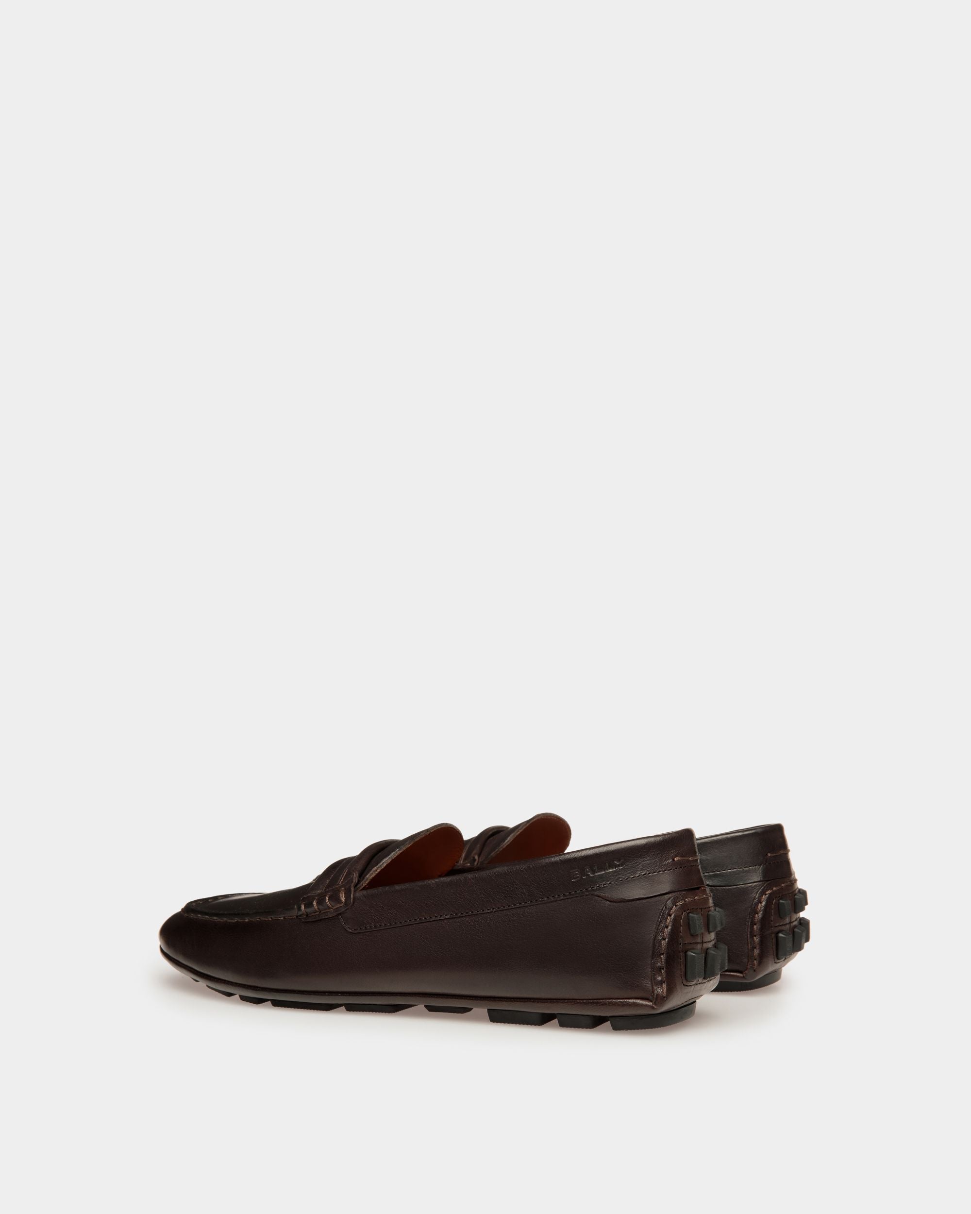 Bally Global - Kerbs Driver in Ebony Leather - Brown