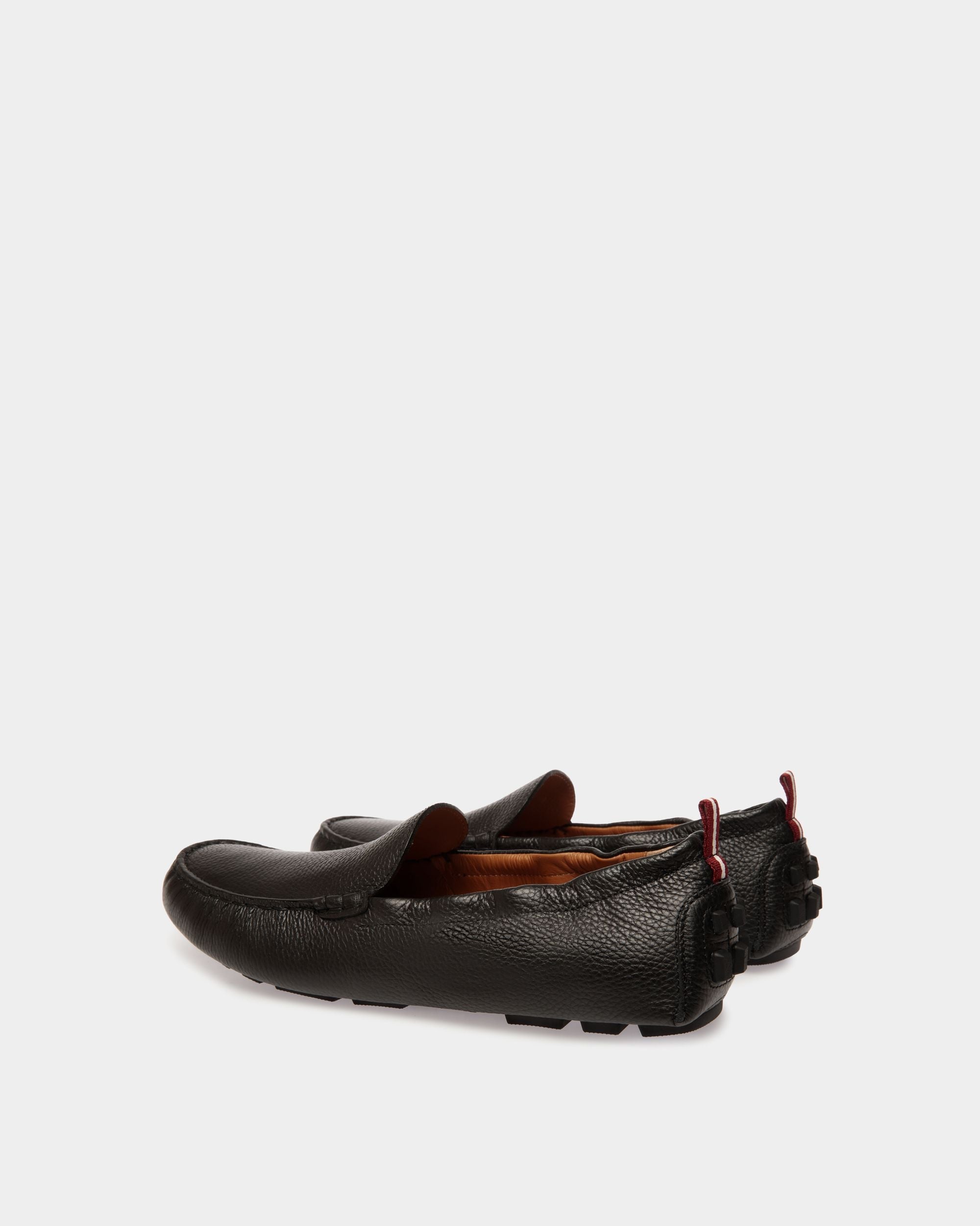Bally Global - Zapato Driver Kerbs De Piel Granulada Negra - Negro