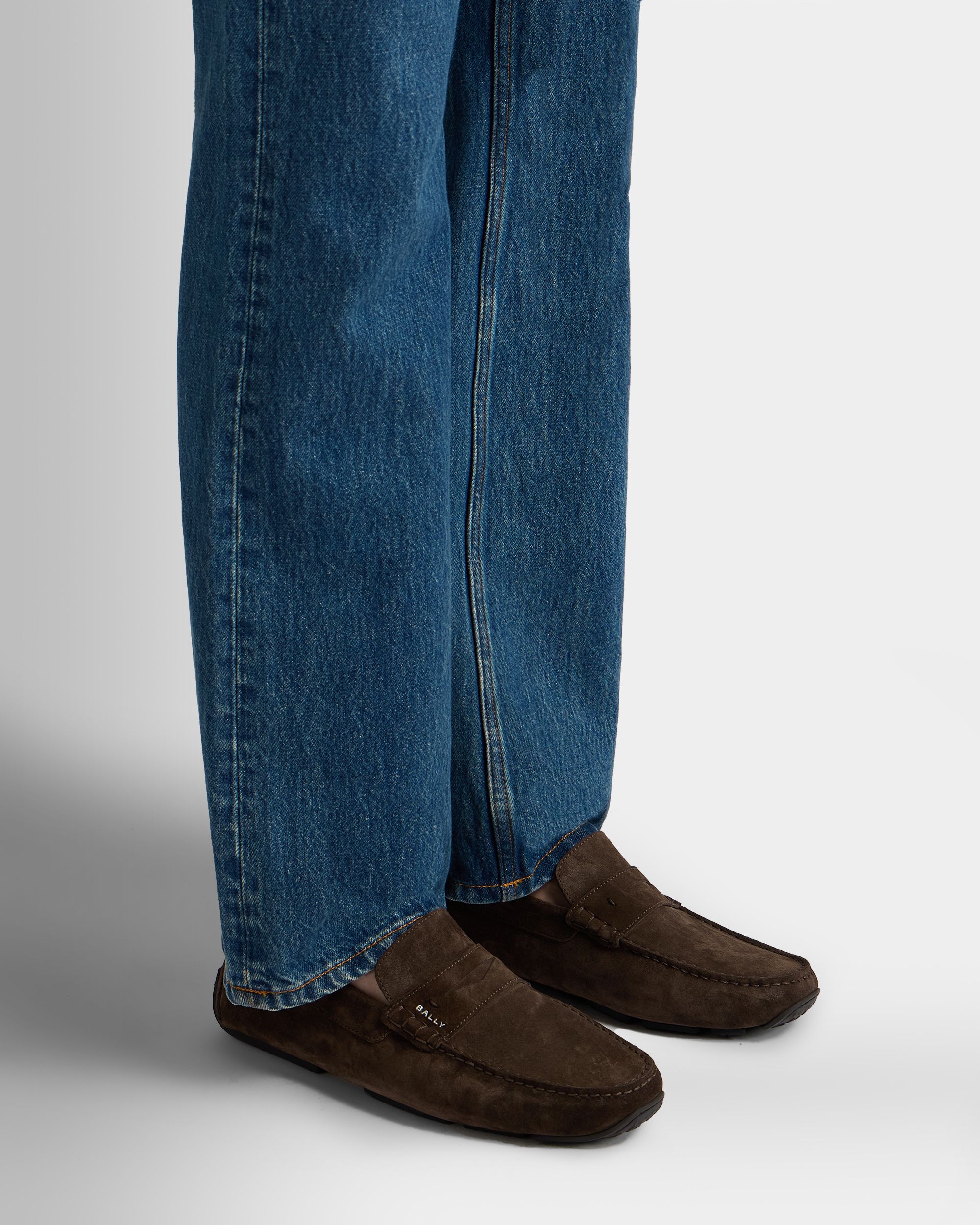 Bally Global - Pilot Driver in Ebano Suede - Brown
