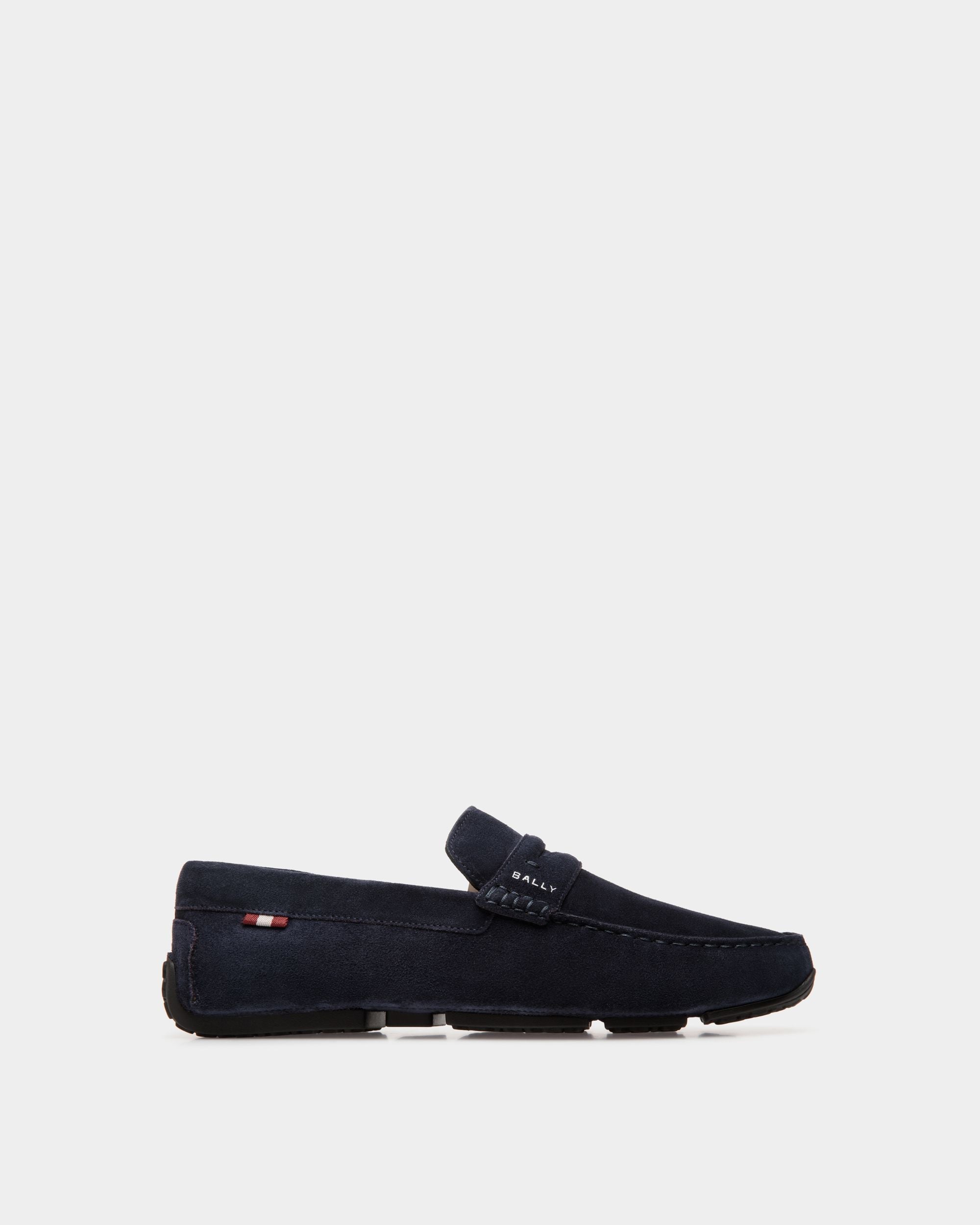Bally Global - Pilot Driver in Navy Blue Suede - Blue